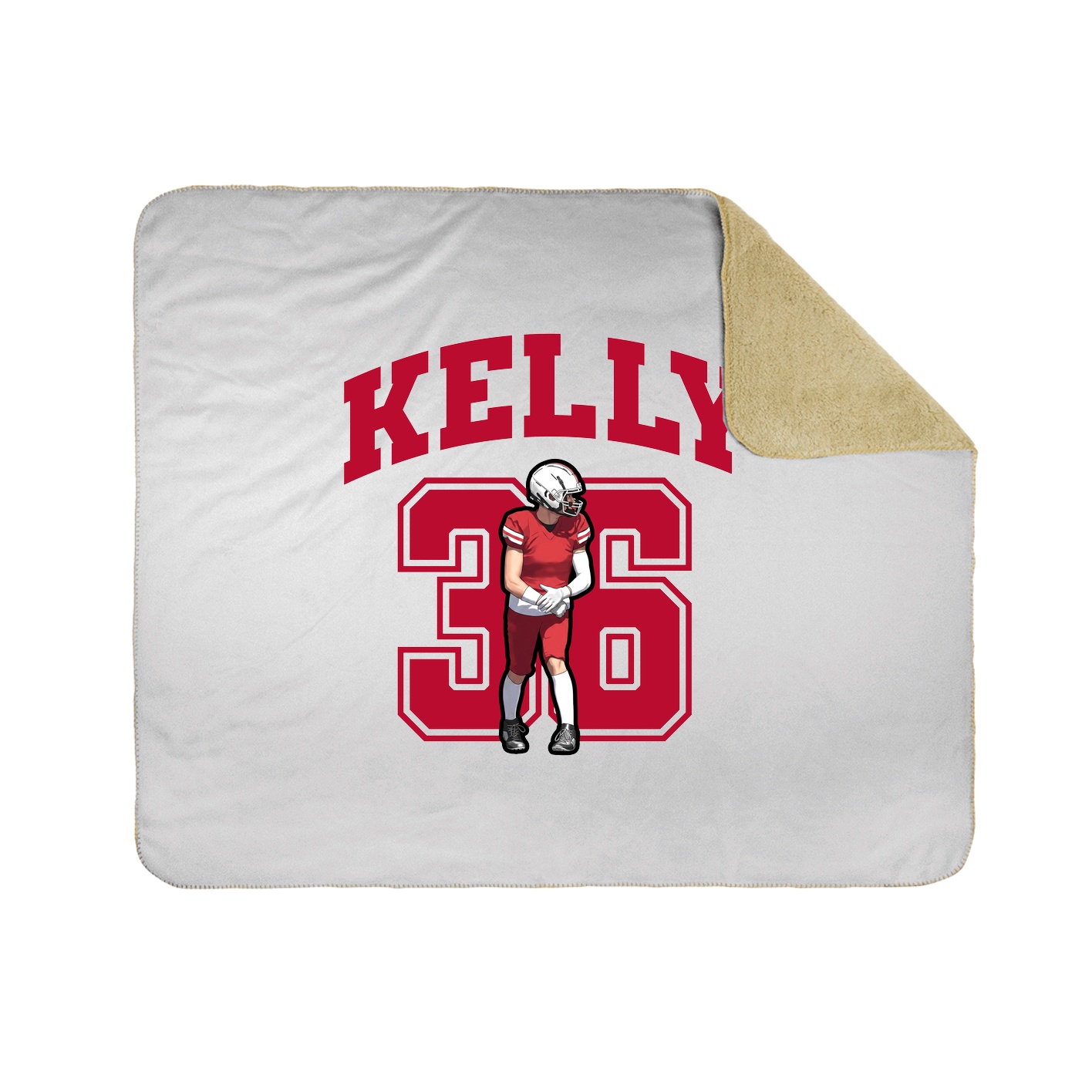 Throw Blanket — Number in White