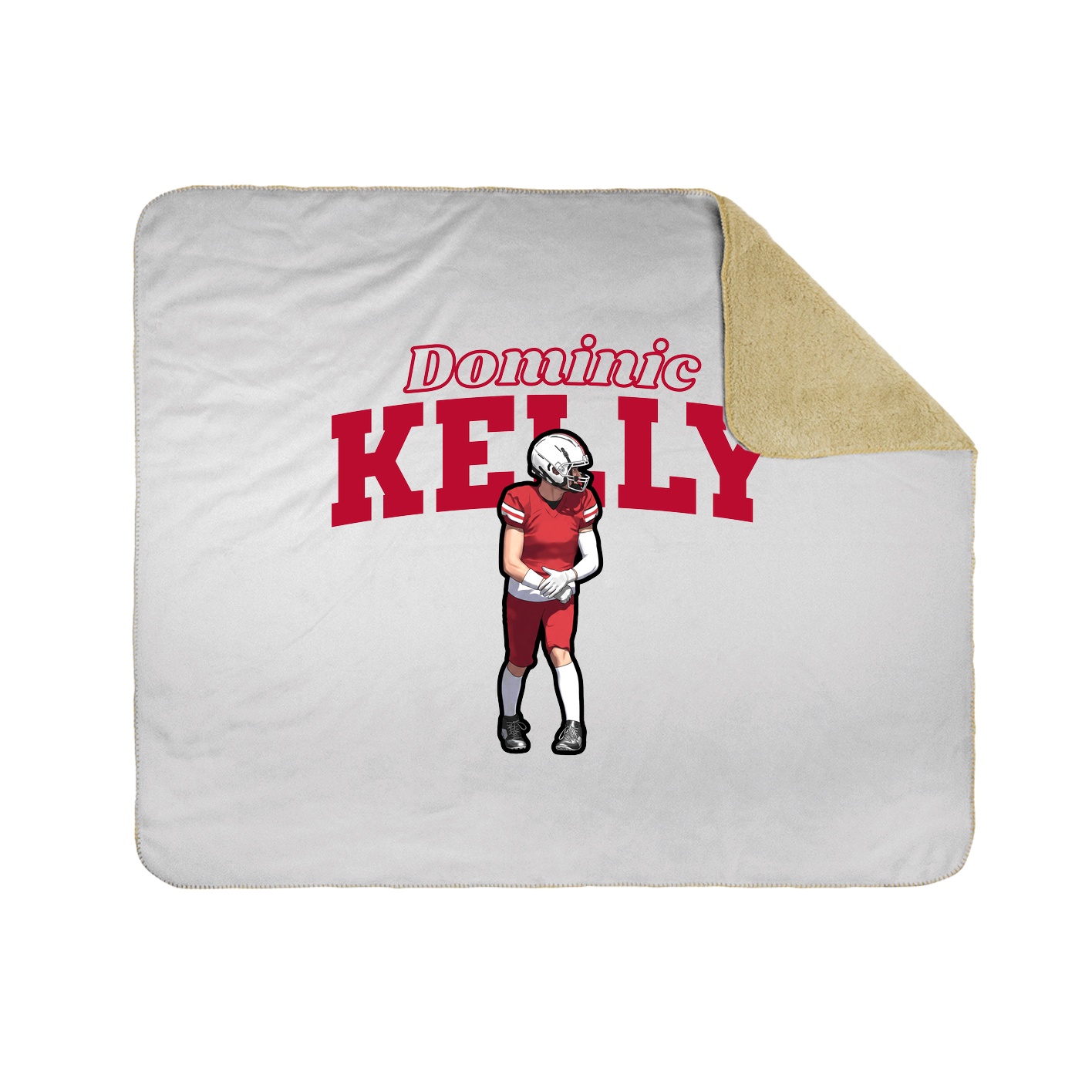 Throw Blanket — Name Arch in White