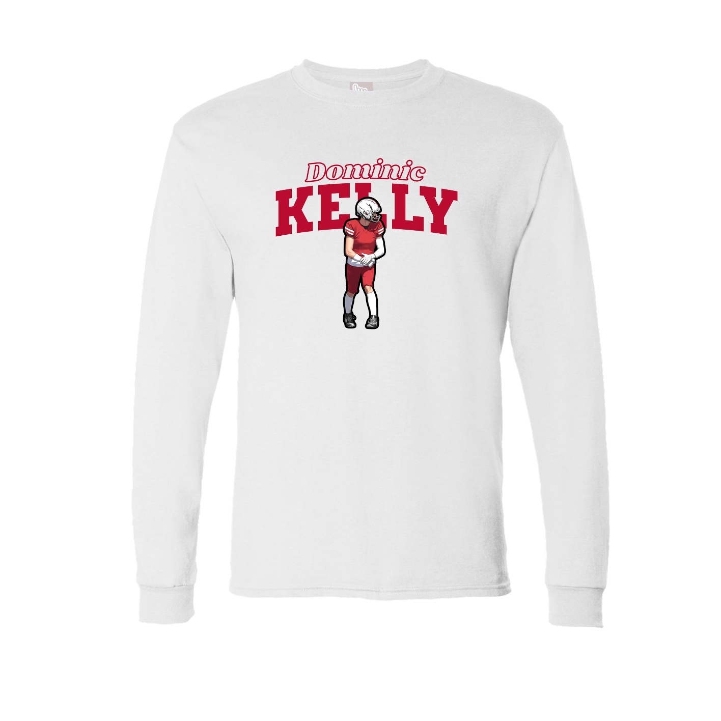 Long Sleeve Tee — Name Arch in White