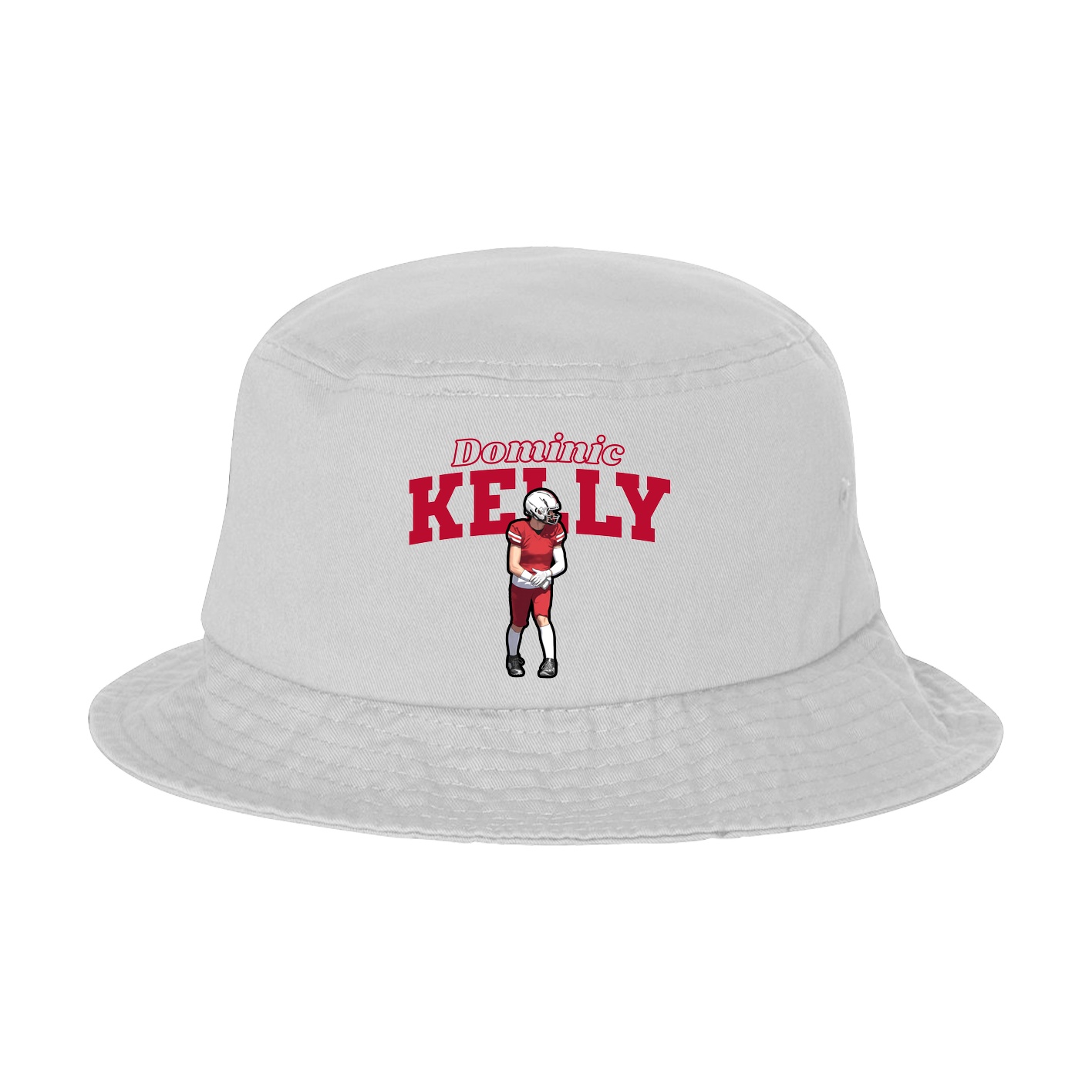 Bucket Cap — Name Arch in White