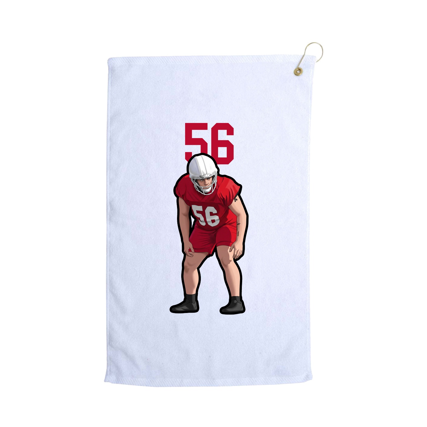 Golf Towel — Number Top in White