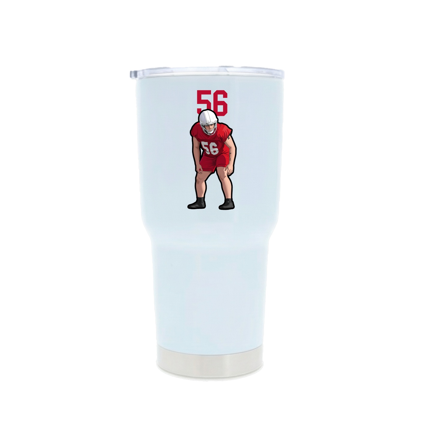 30oz Stainless Steel Tumbler — Number Top in White