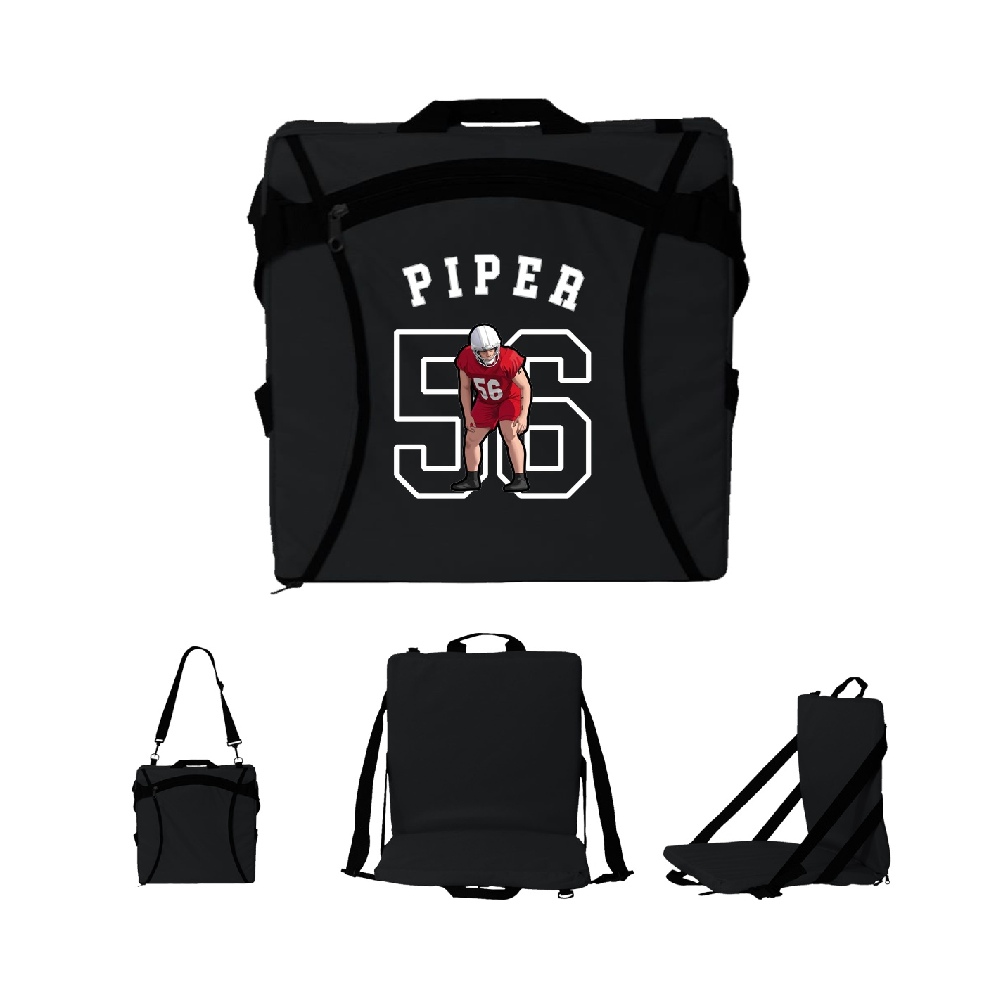 Folding Stadium Seat — Shirsey Arch in Black