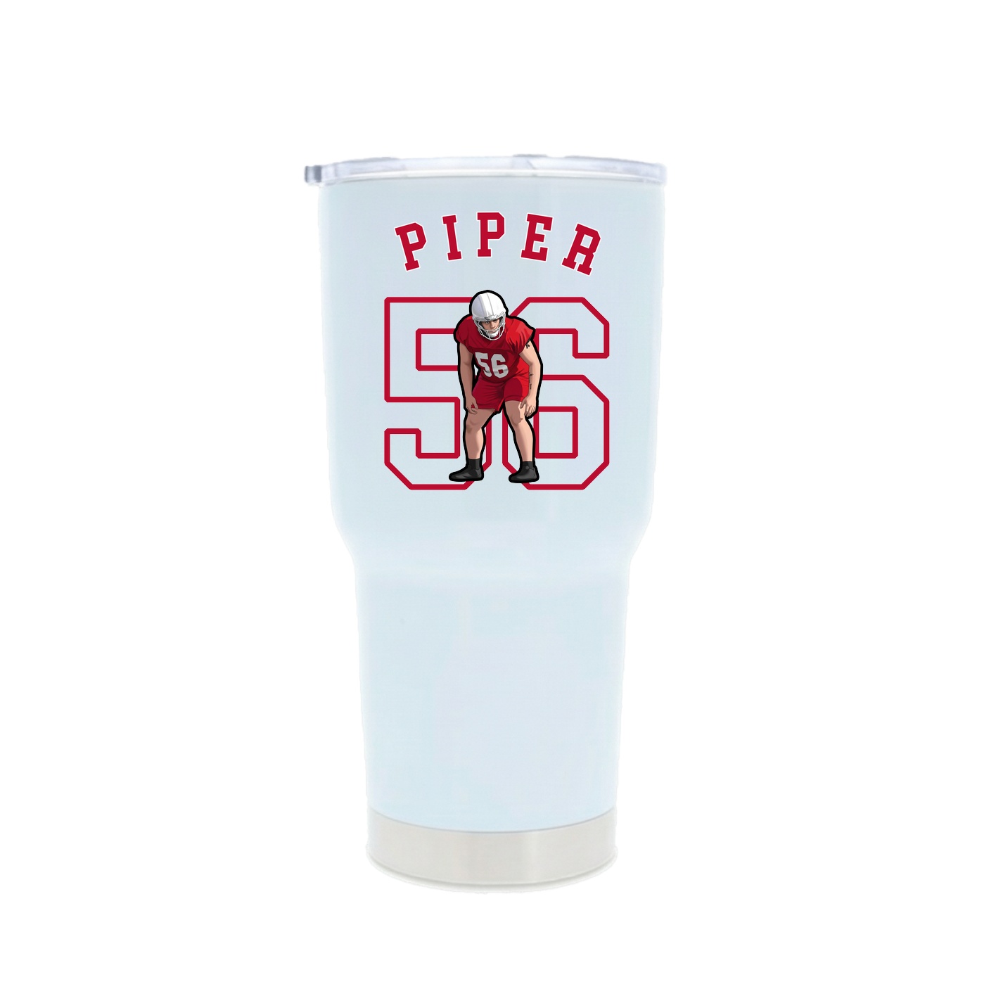 30oz Stainless Steel Tumbler — Shirsey Arch in White