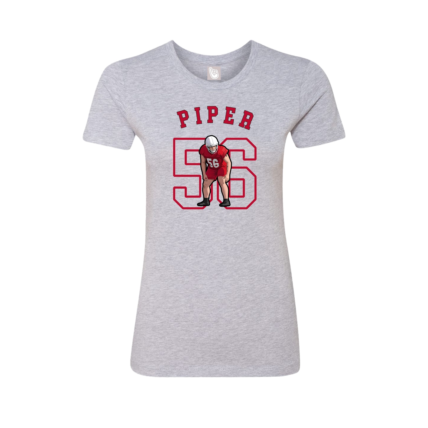 Fitted Women's Tee — Shirsey Arch in Grey