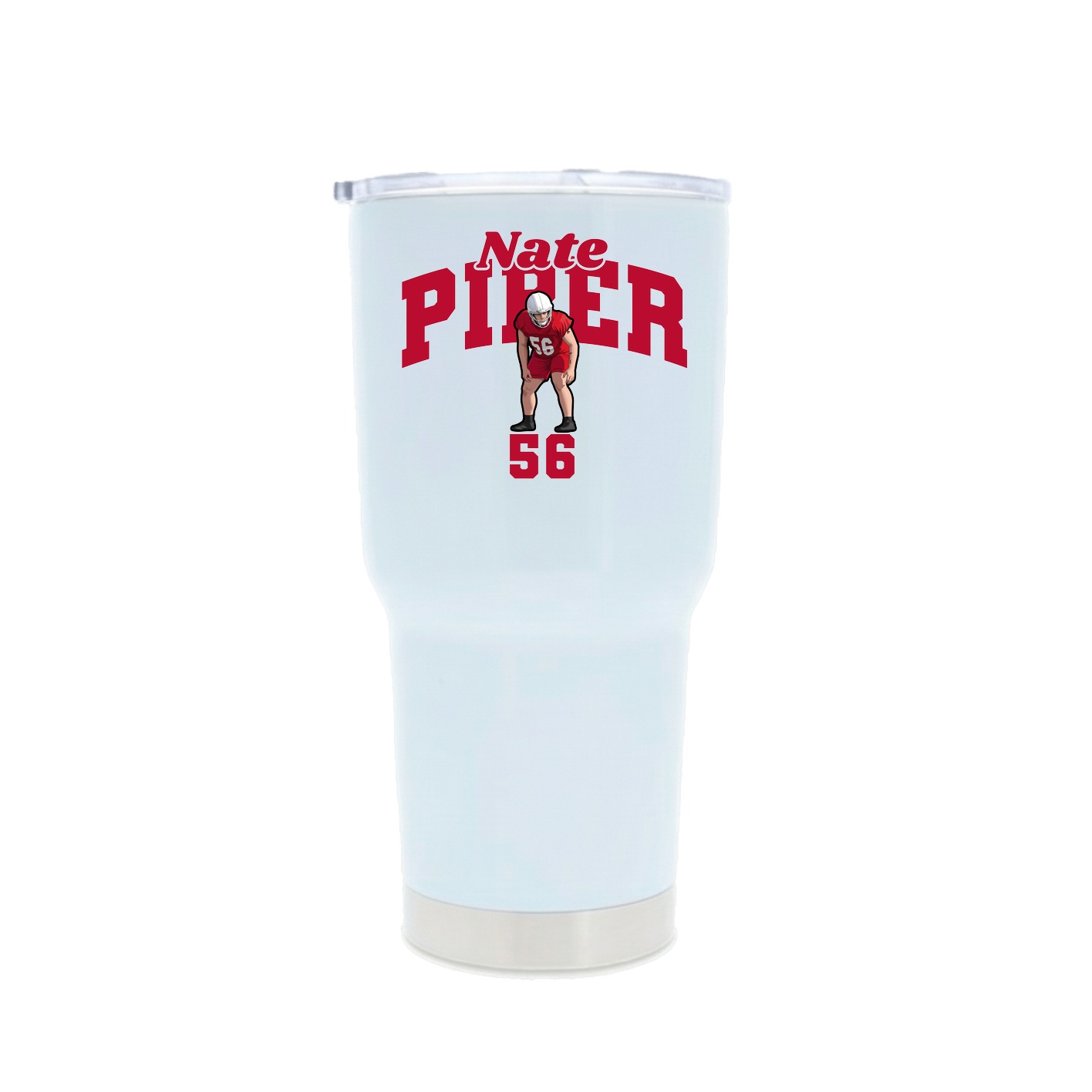30oz Stainless Steel Tumbler — Signature Arch in White