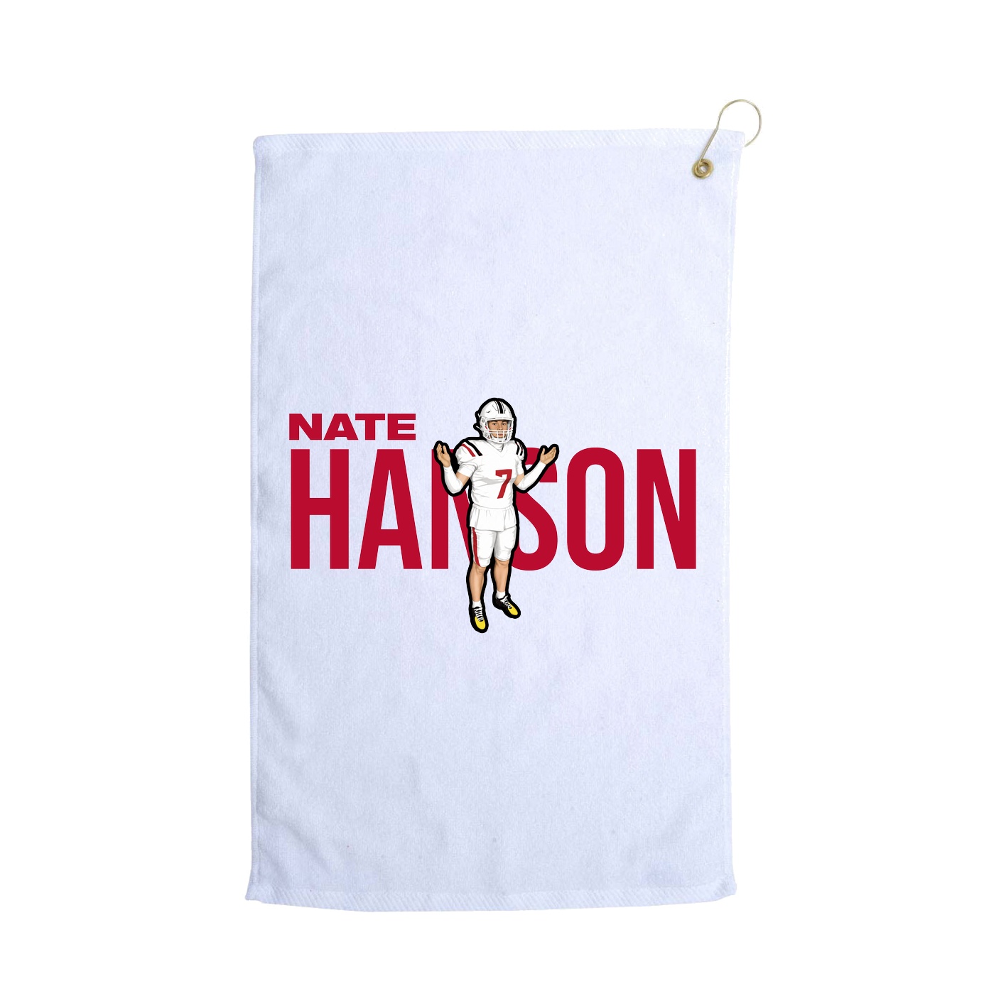 Golf Towel — Player Name in White