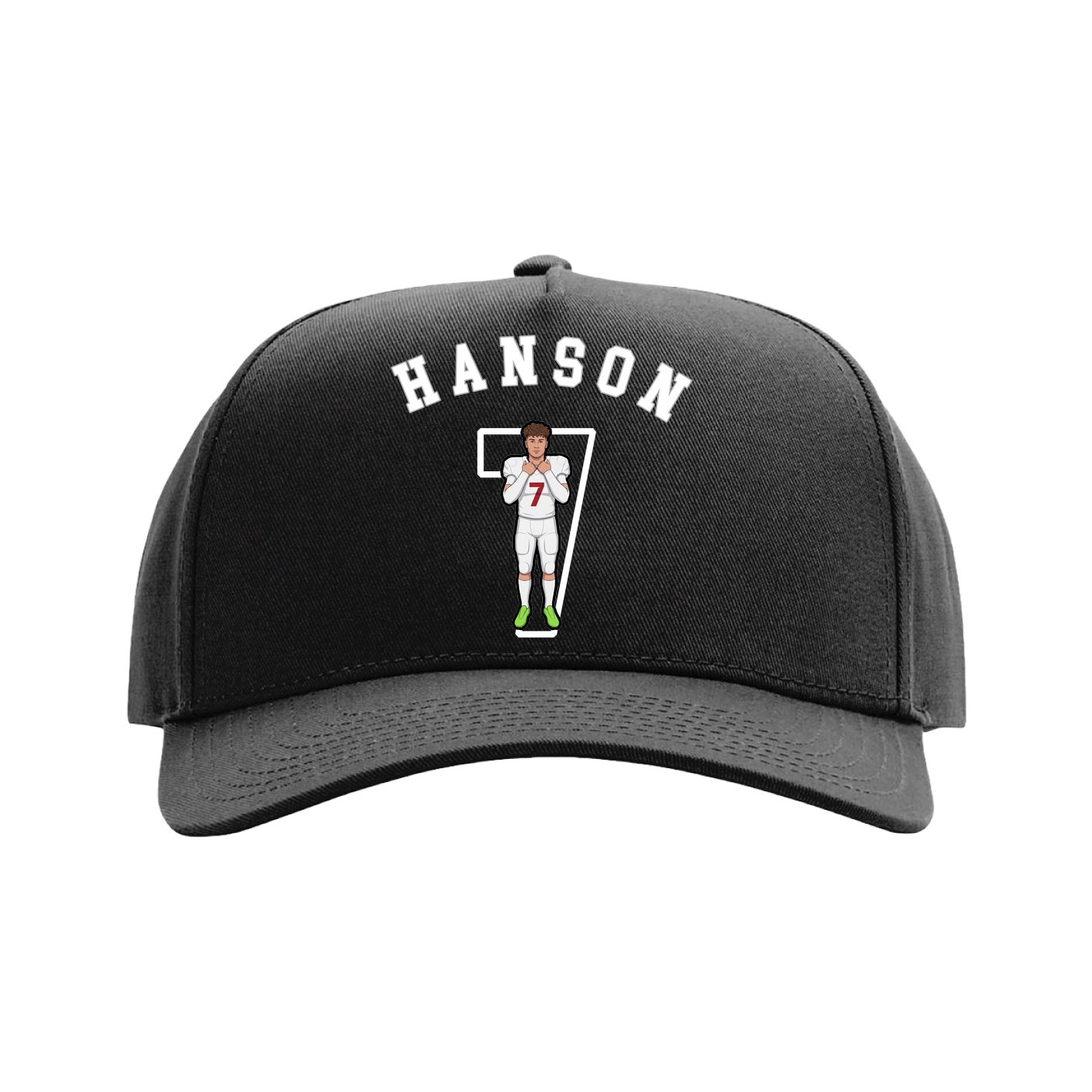 Full Fabric Five-Panel Champ Cap — Shirsey Arch in Black