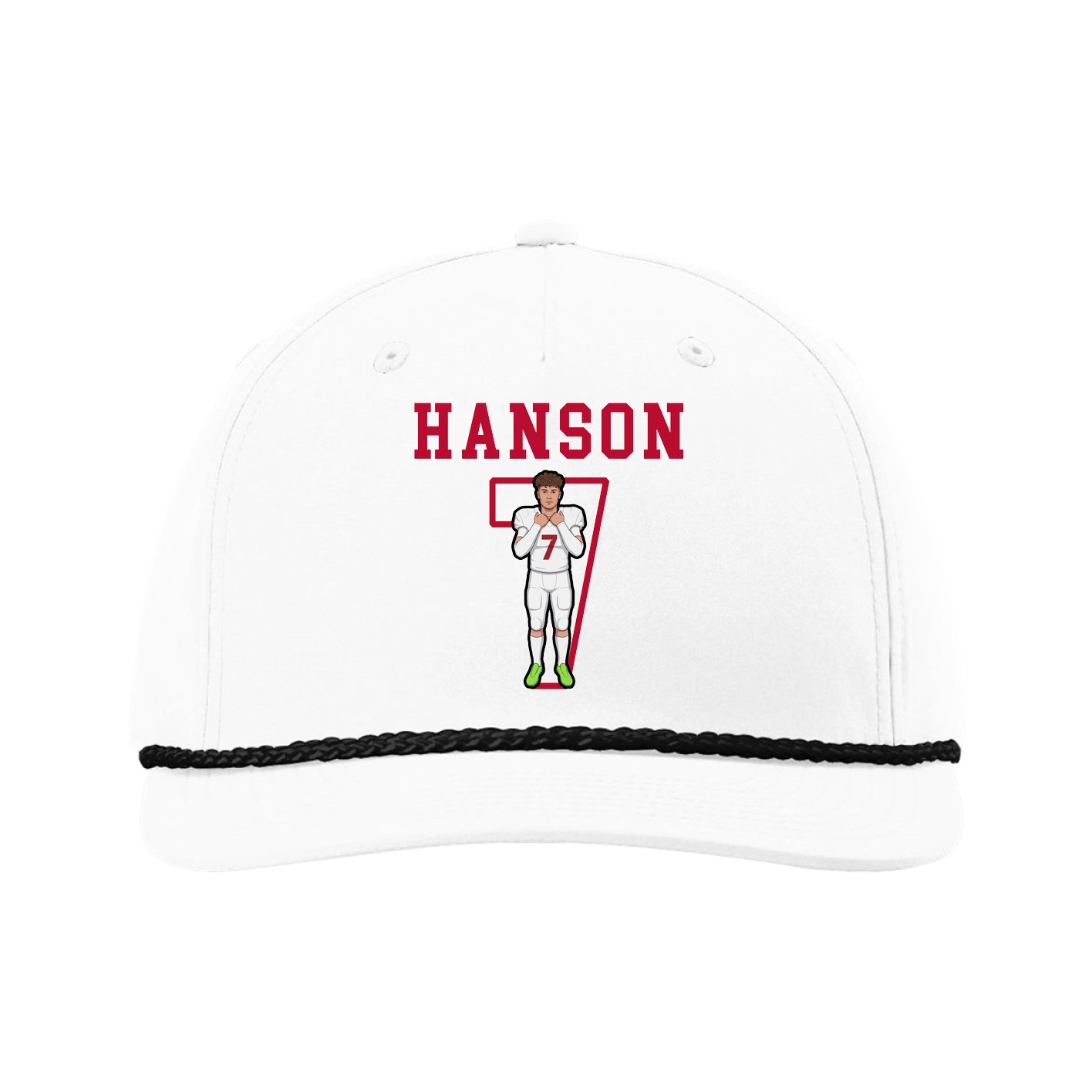Five-Panel Classic Rope Cap — Shirsey in White