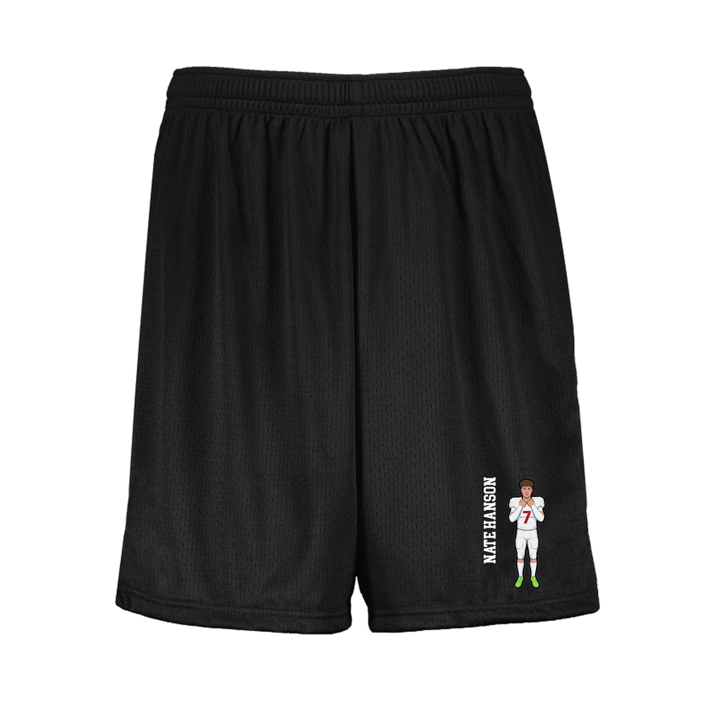 Shorts — Name Vertical in Black