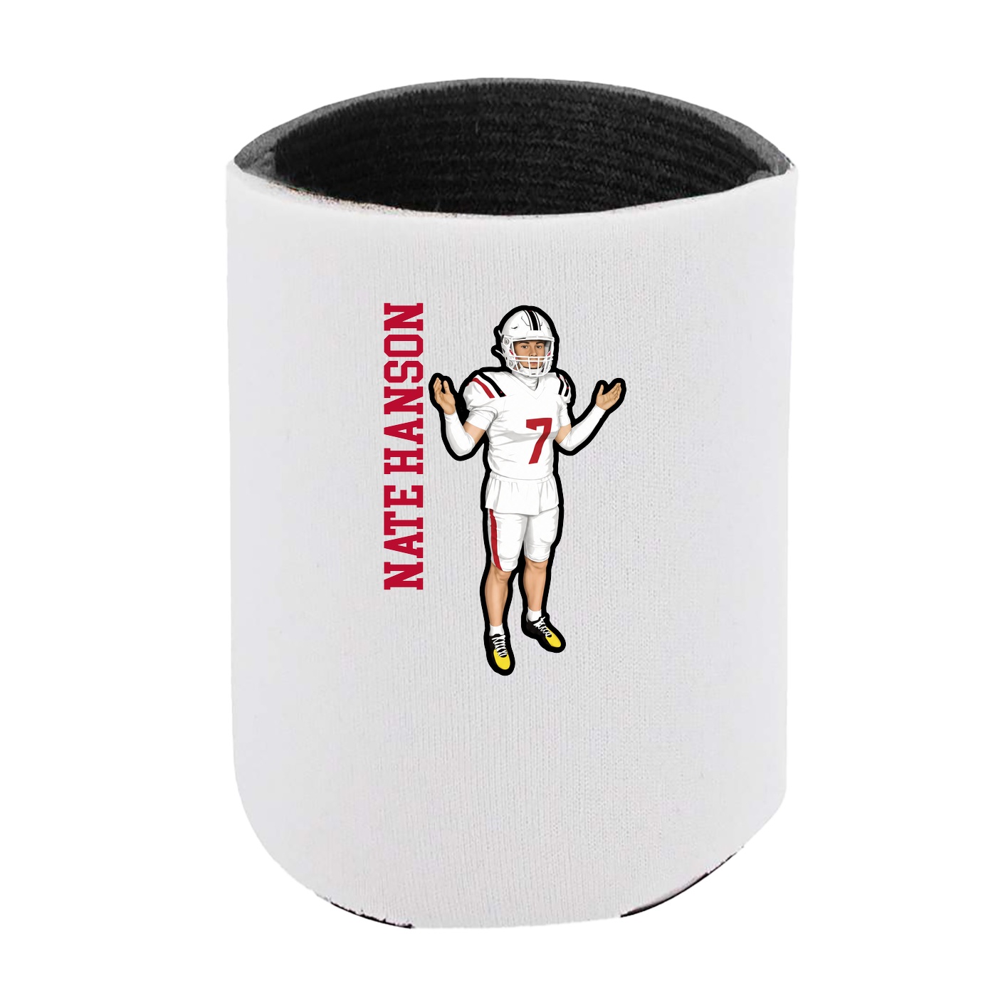 Can Holder — Name Vertical in White