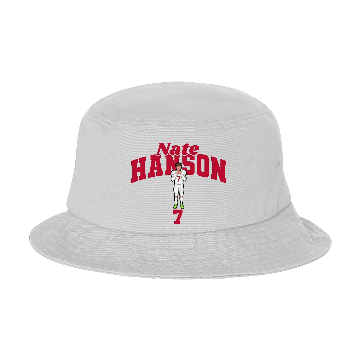 Bucket Cap — Signature Arch in White