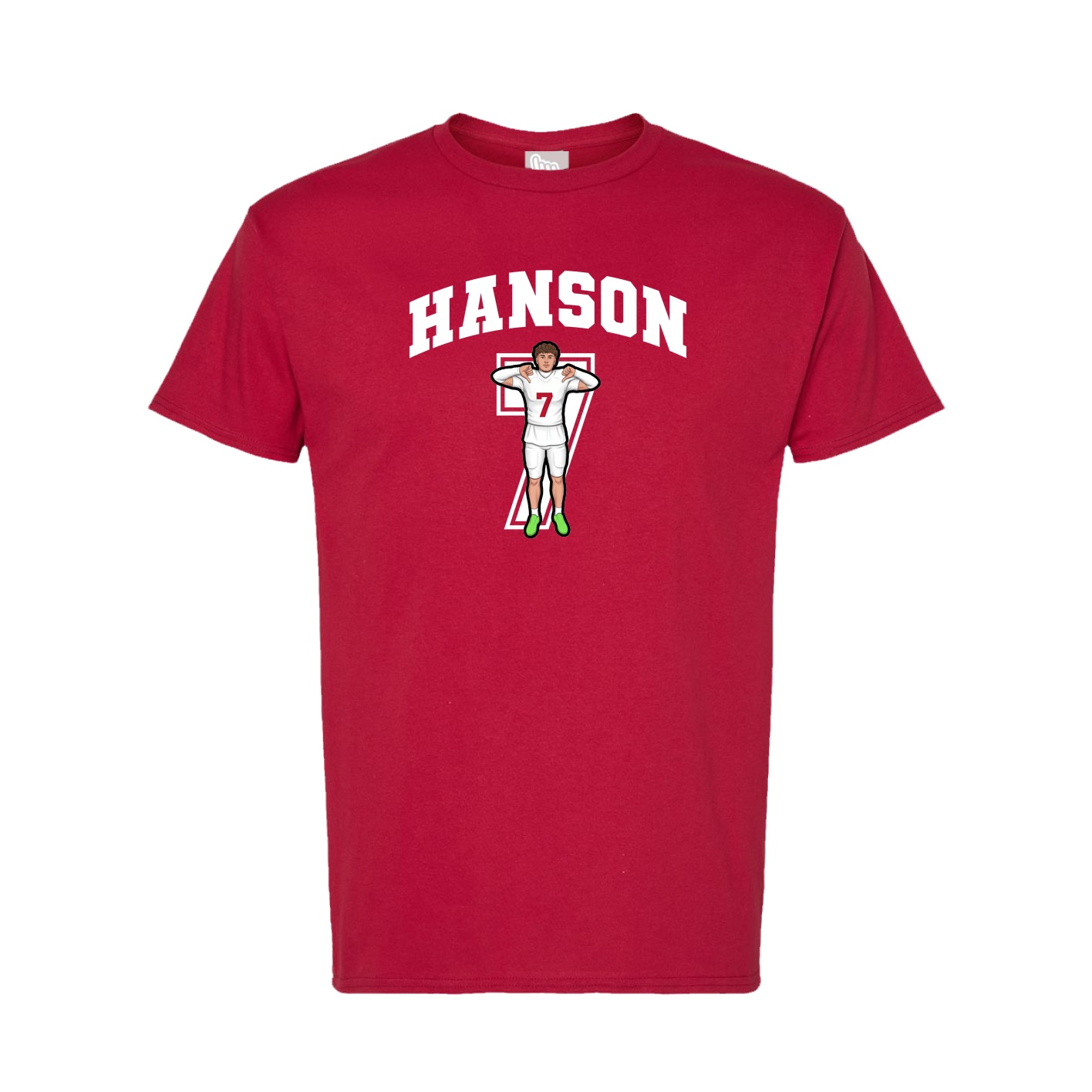 Tee — Number in Crimson