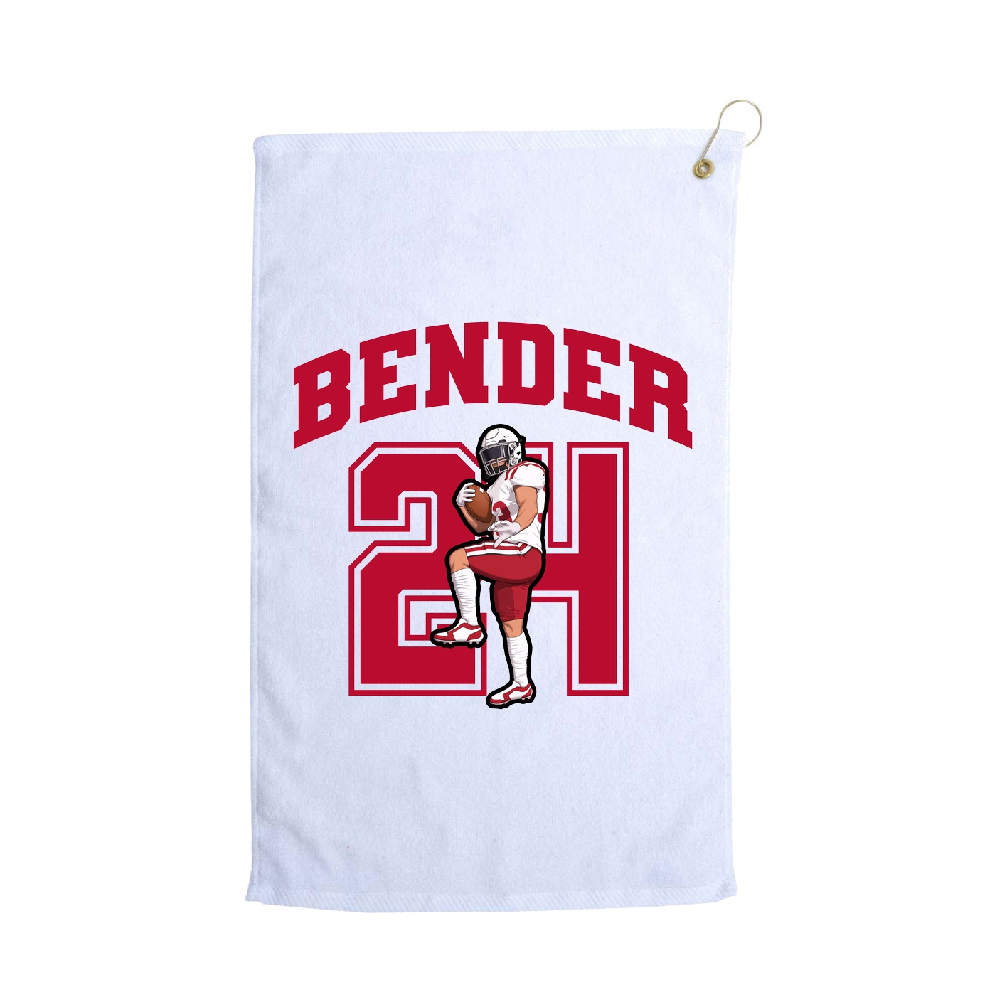 Golf Towel — Number in White
