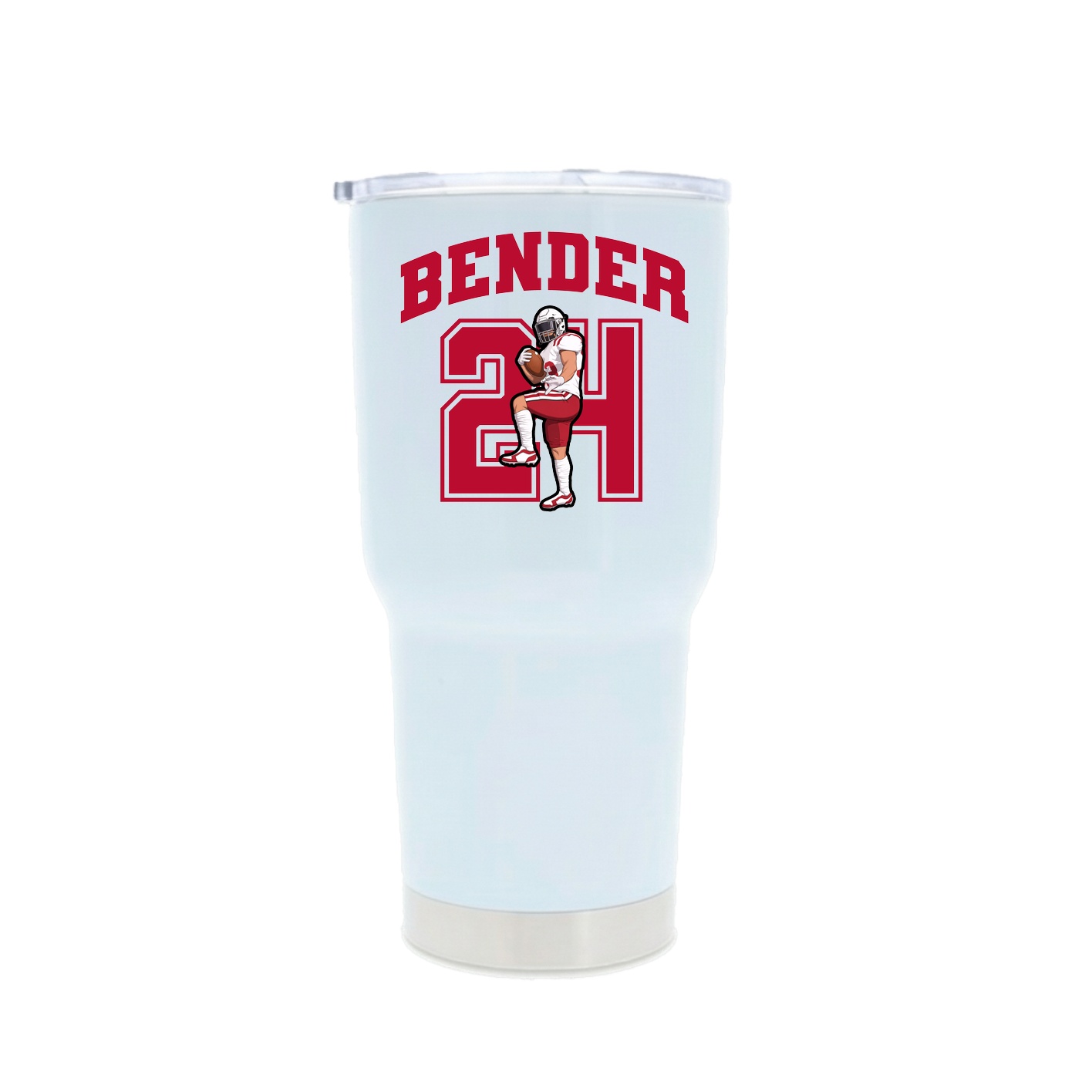 30oz Stainless Steel Tumbler — Number in White