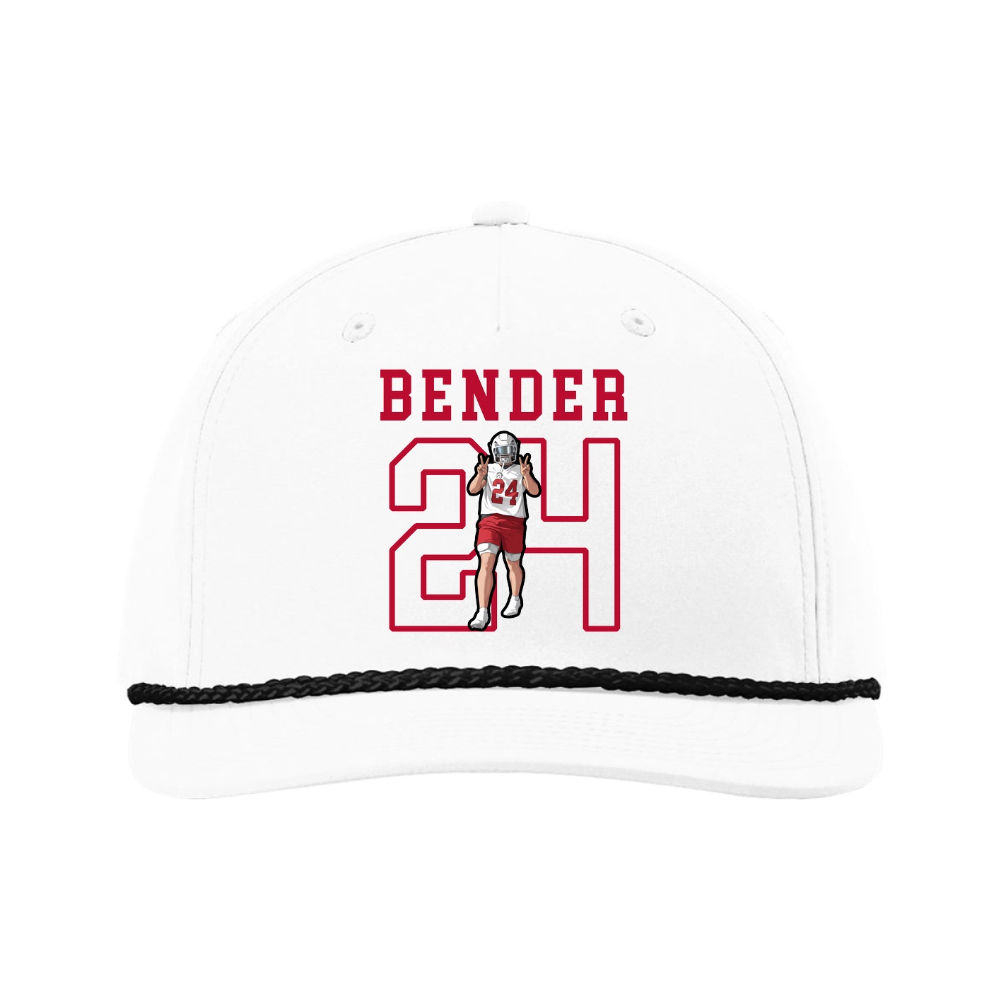 Five-Panel Classic Rope Cap — Shirsey in White