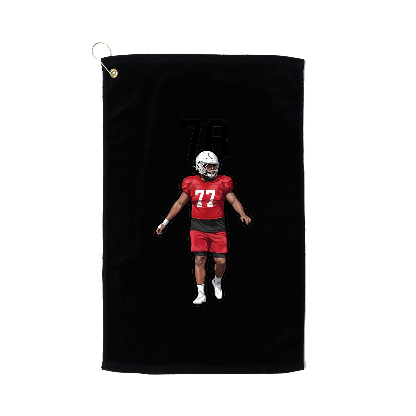 Golf Towel — Number Top in Black