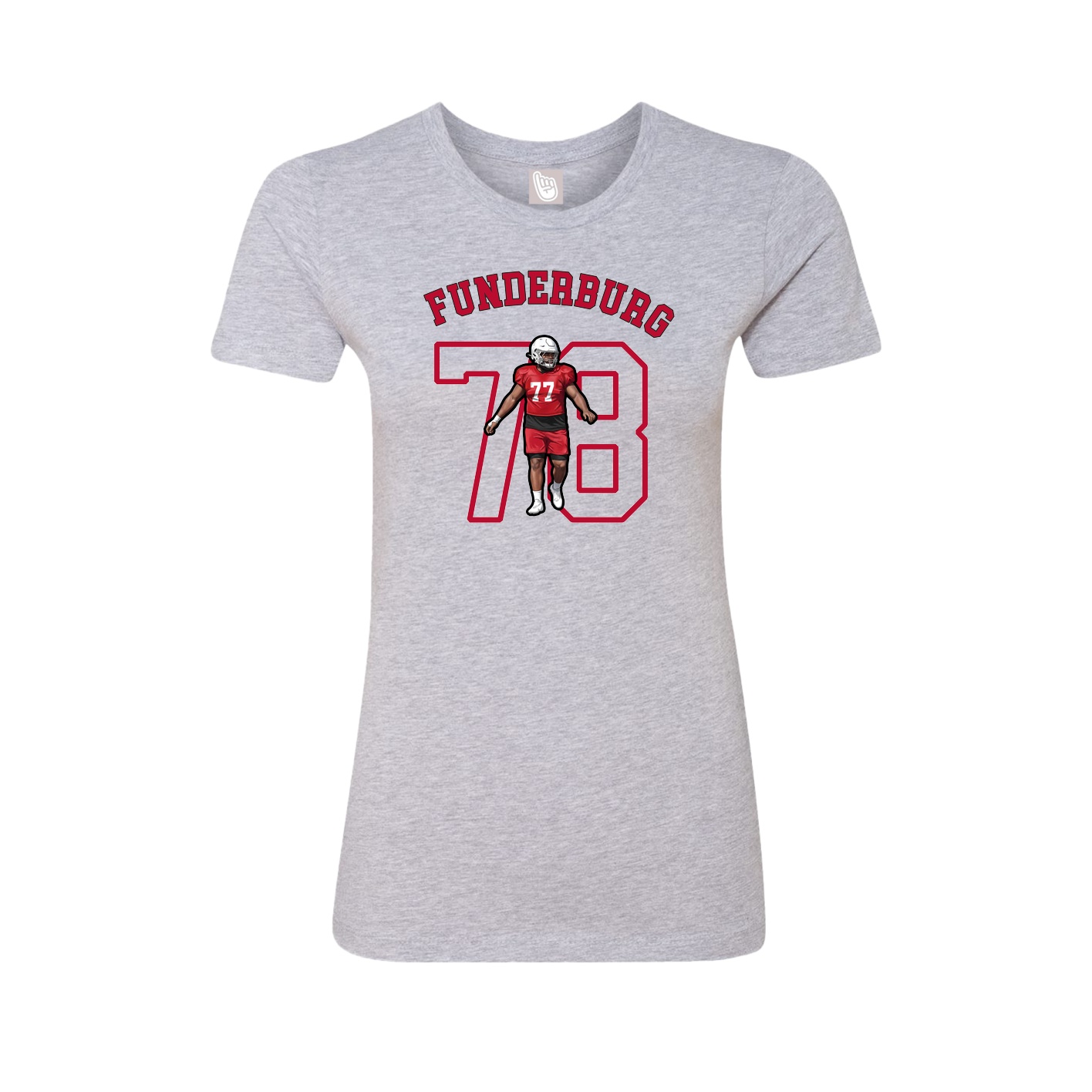 Fitted Women's Tee — Shirsey Arch in Grey