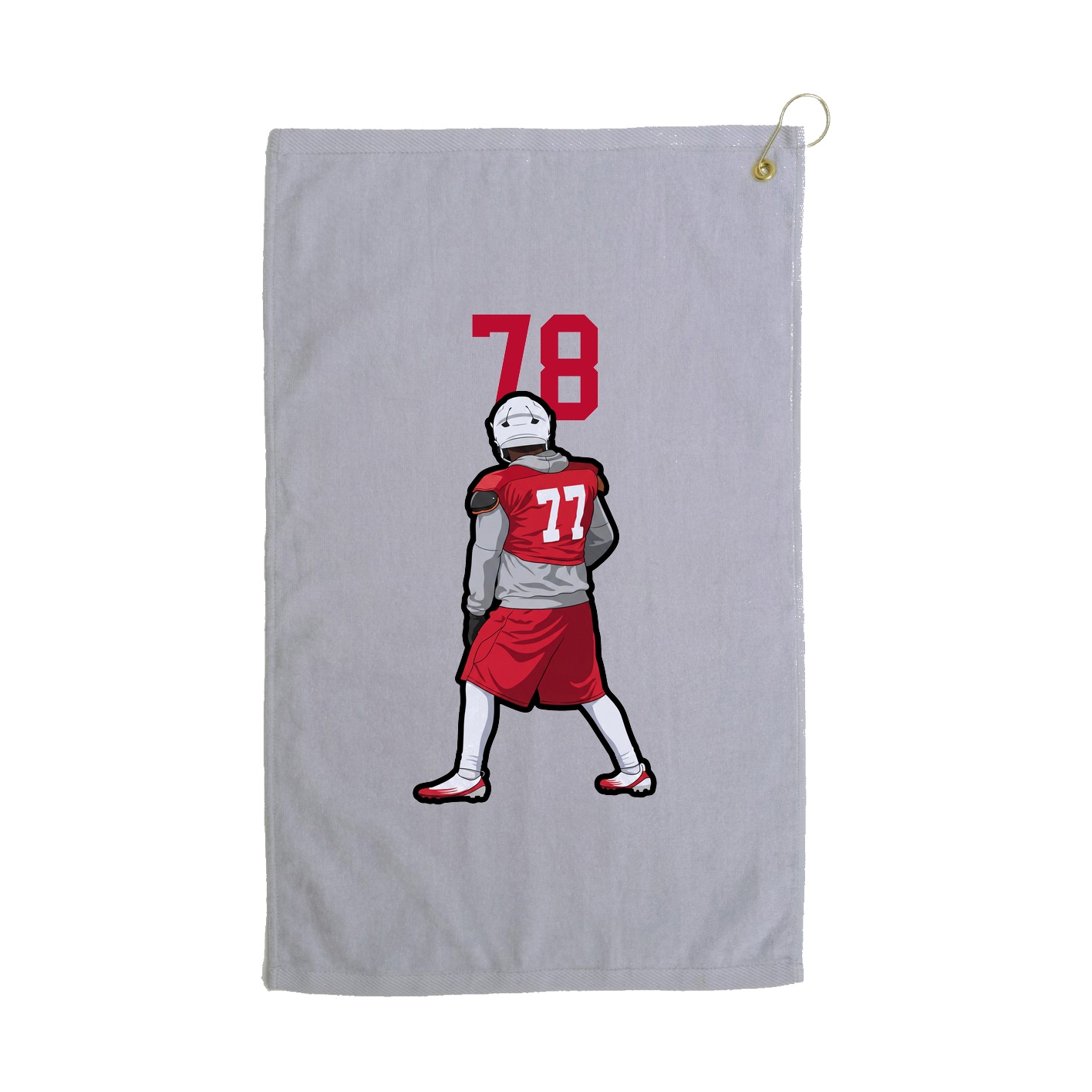 Golf Towel — Number Top in Grey