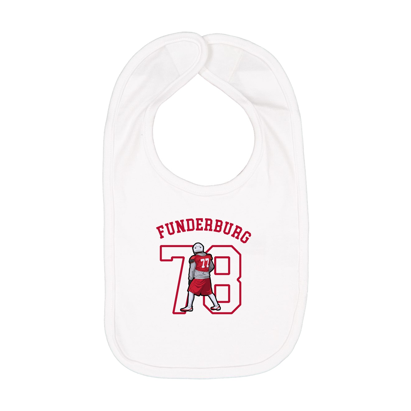 Infant Bib — Shirsey Arch in White