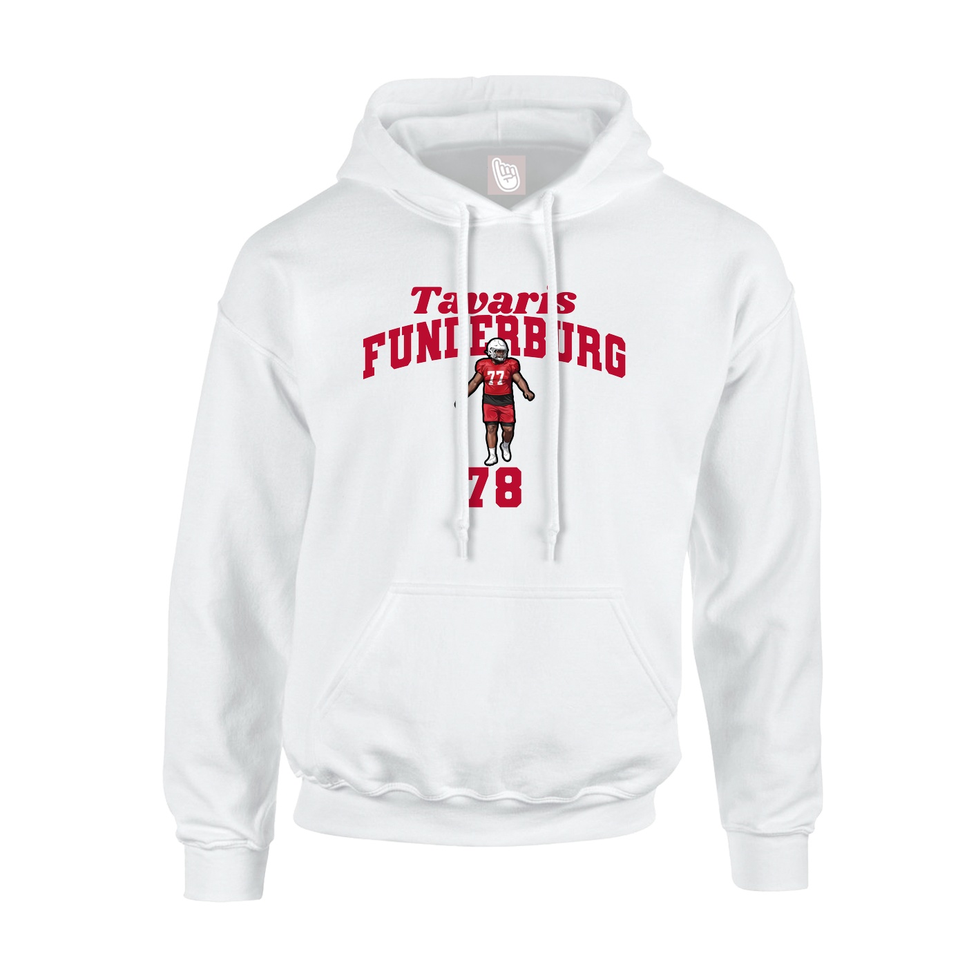 Youth Hoodie — Signature Arch in White