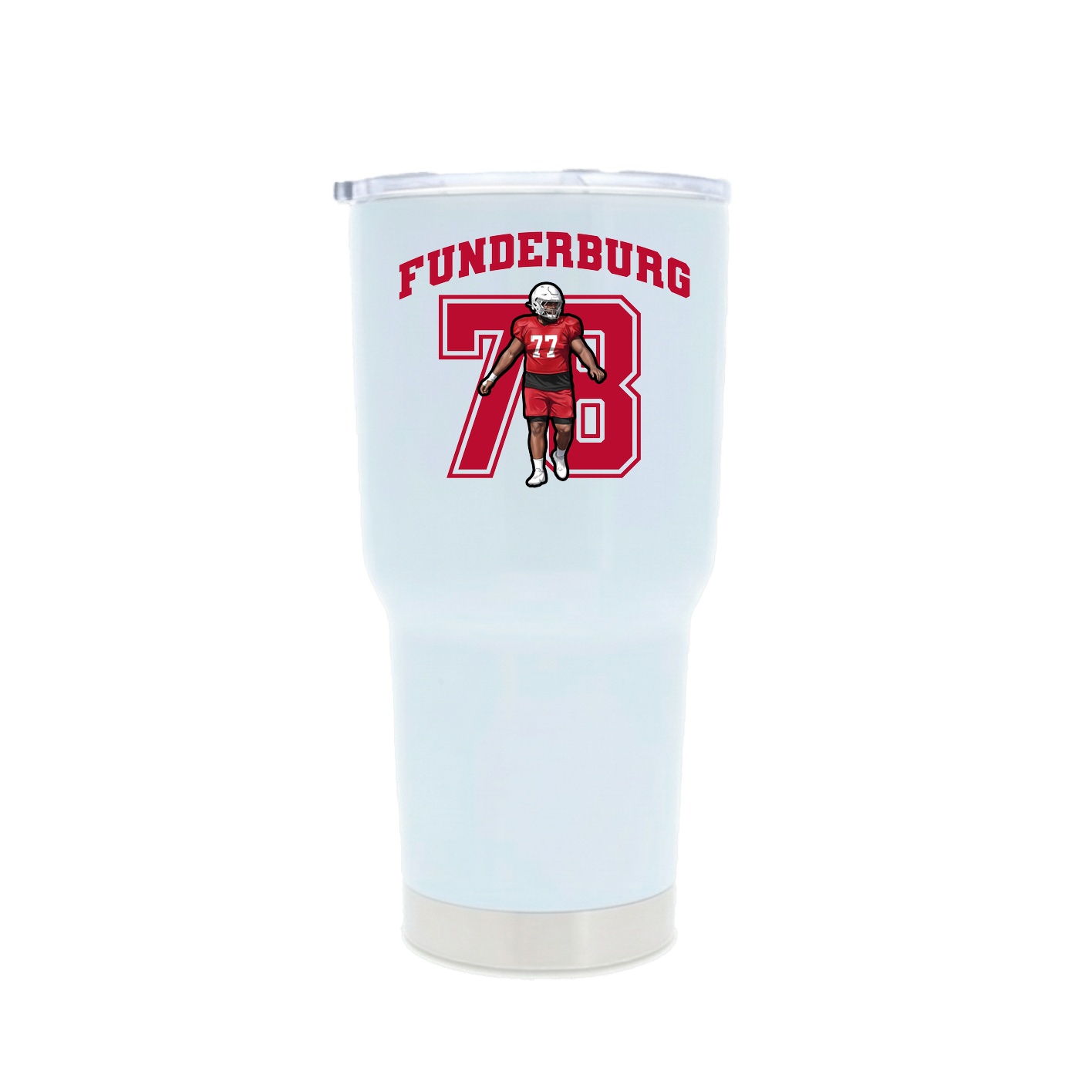 30oz Stainless Steel Tumbler — Number in White