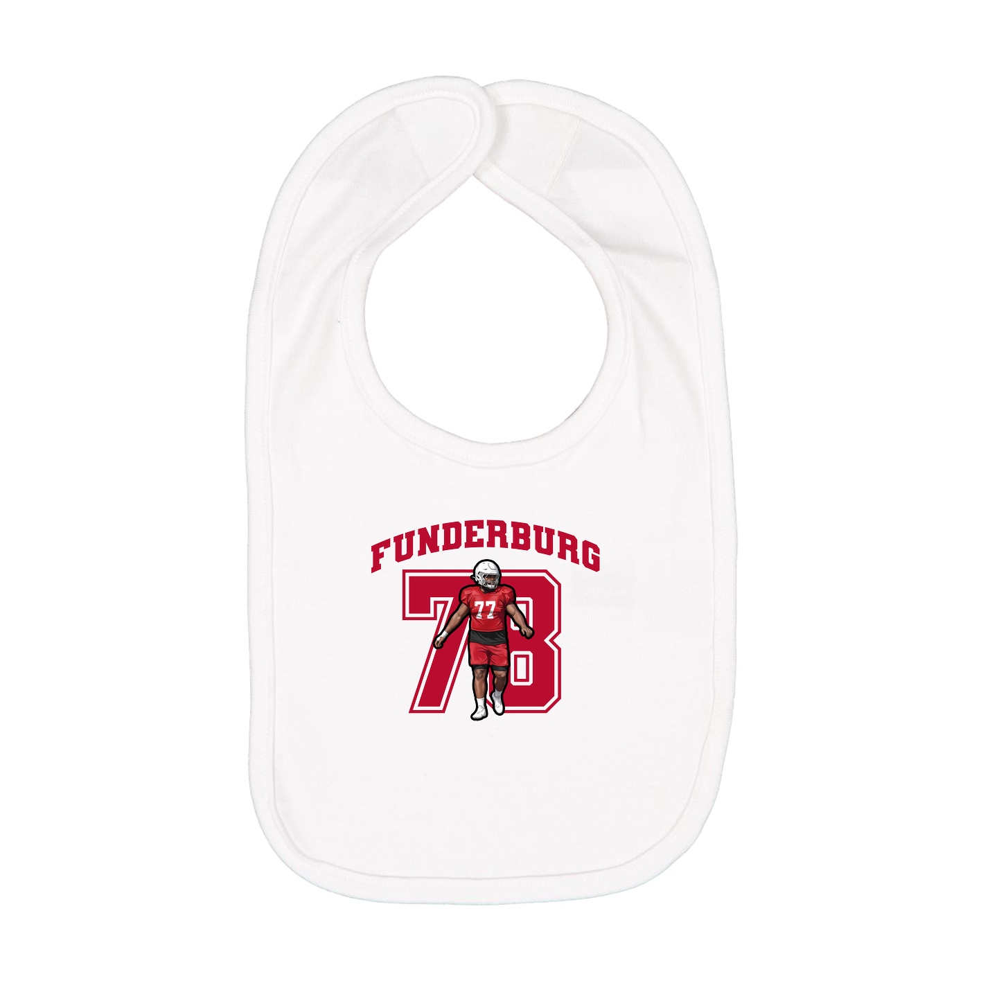 Infant Bib — Number in White