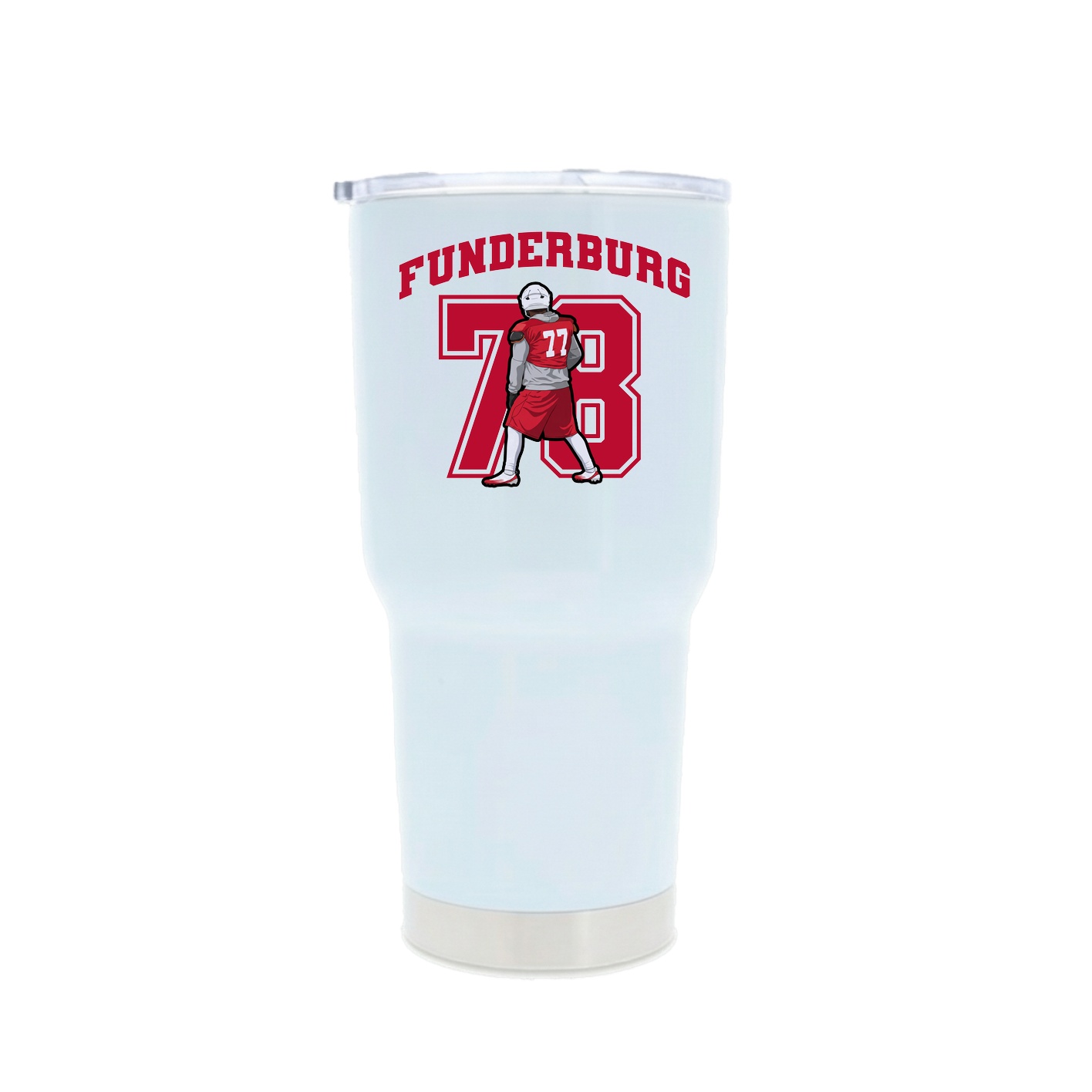30oz Stainless Steel Tumbler — Number in White