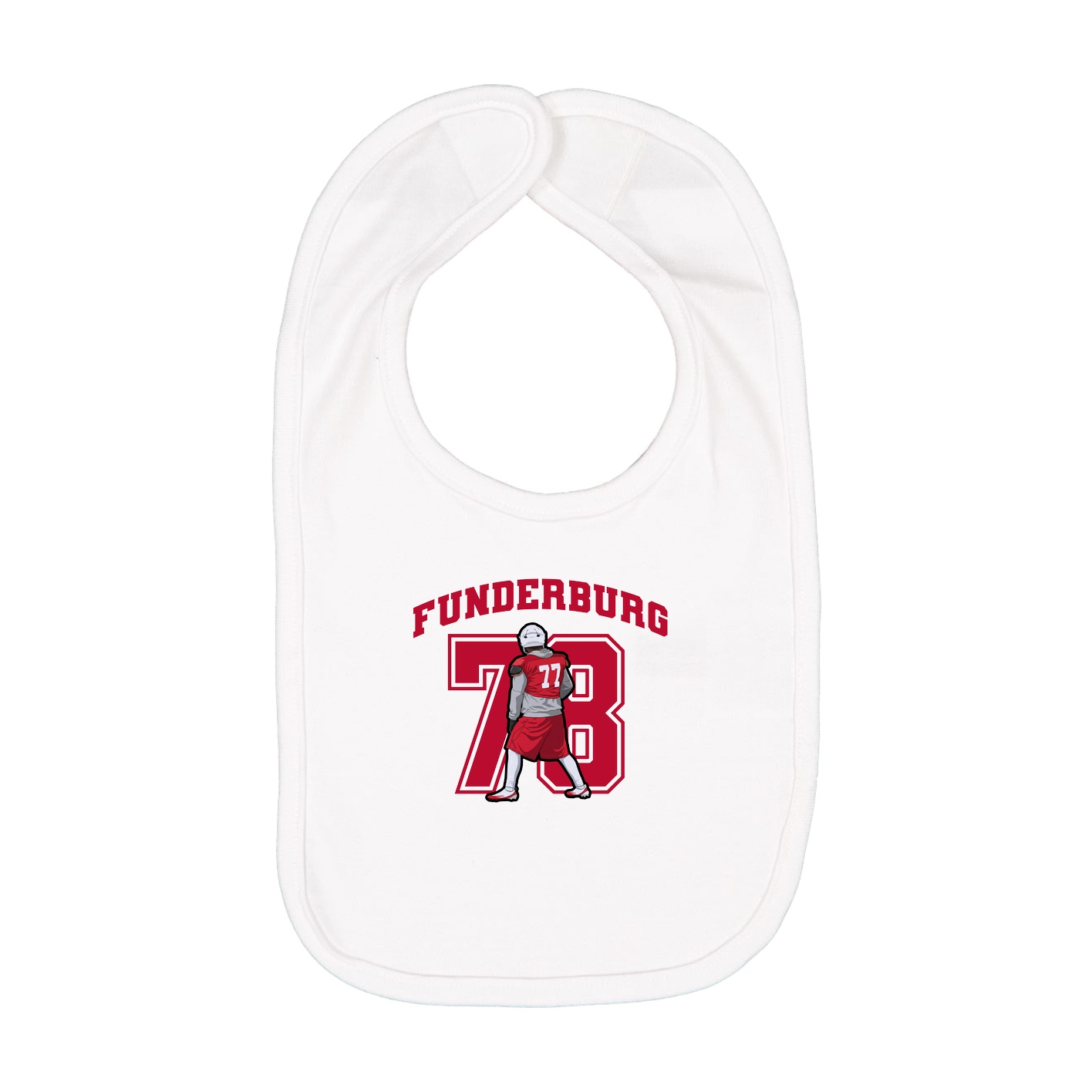 Infant Bib — Number in White