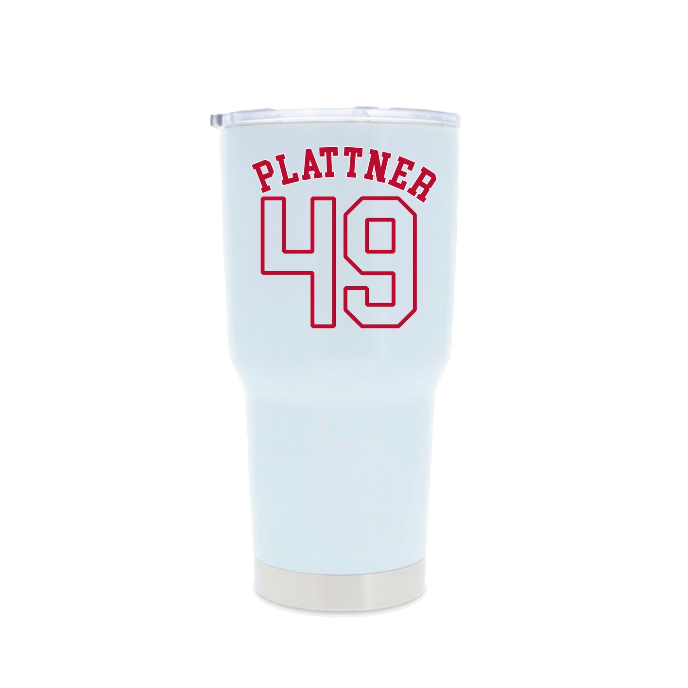 30oz Stainless Steel Tumbler — Shirsey Arch in White