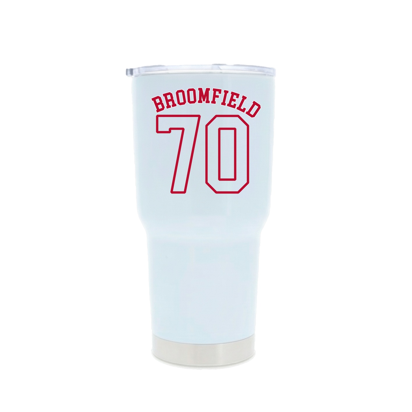 30oz Stainless Steel Tumbler — Shirsey Arch in White