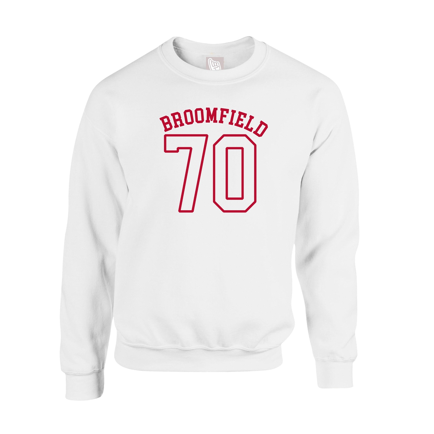 Fleece Crew — Shirsey Arch in White