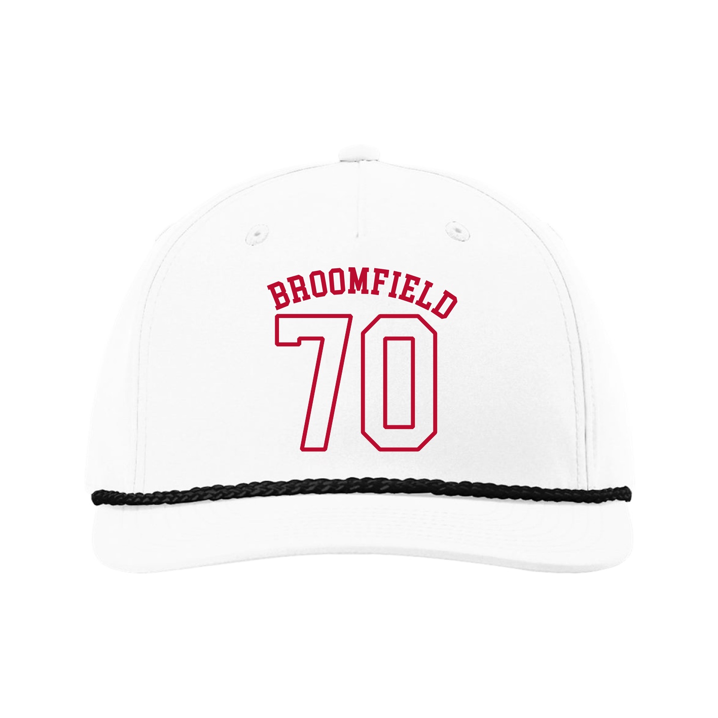Five-Panel Classic Rope Cap — Shirsey Arch in White