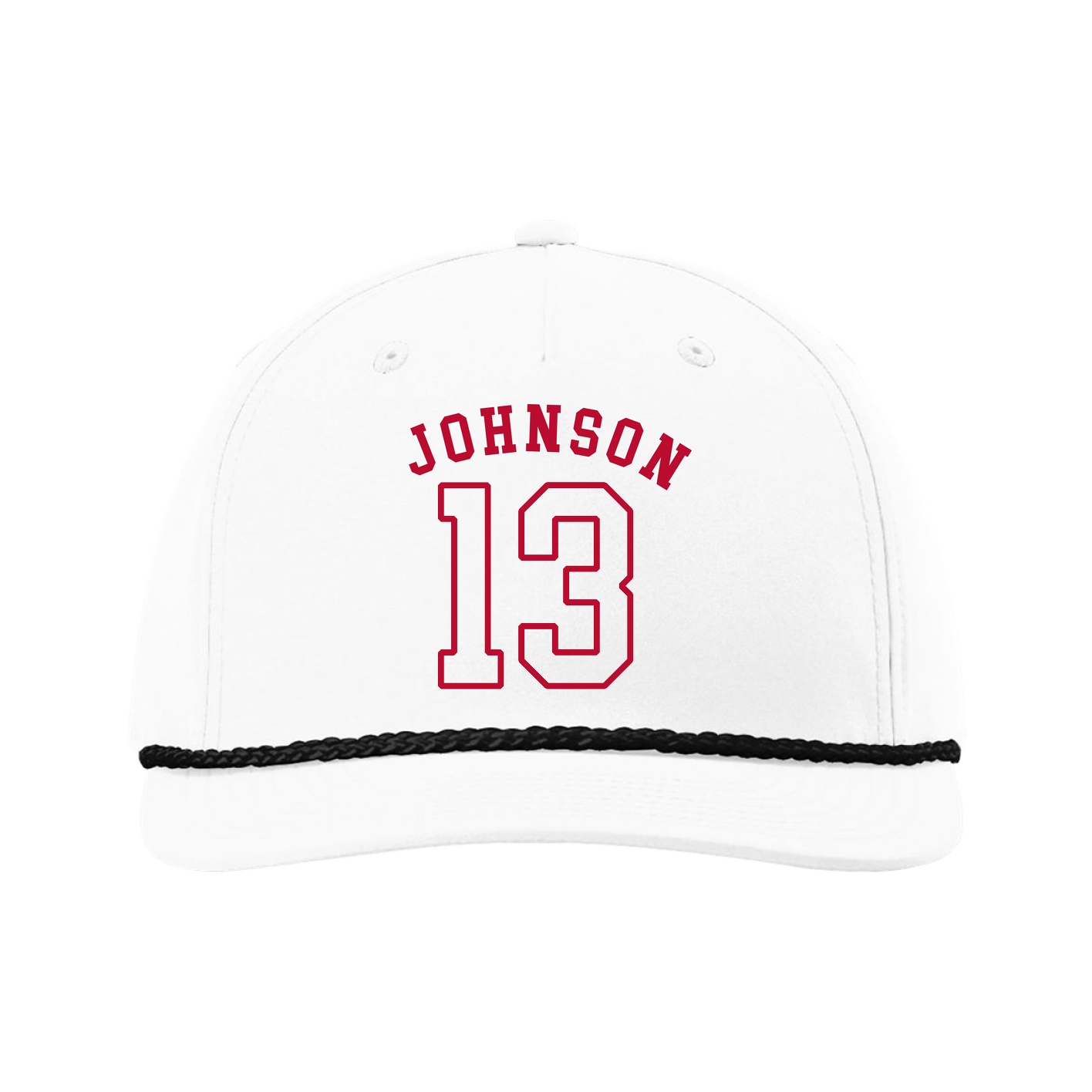 Five-Panel Classic Rope Cap — Shirsey Arch in White