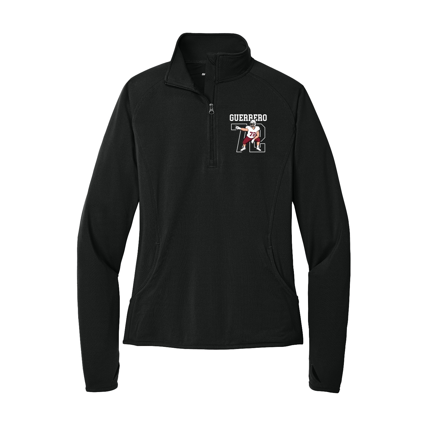 Women's Q-Zip Pullover — Shirsey in Black