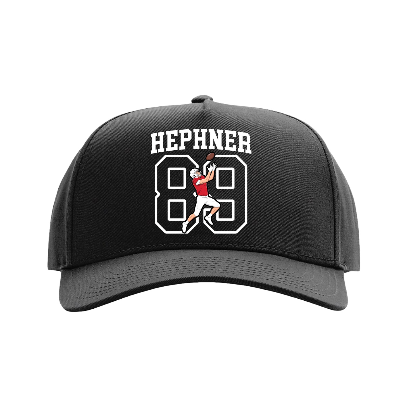 Full Fabric Five-Panel Champ Cap — Shirsey in Black