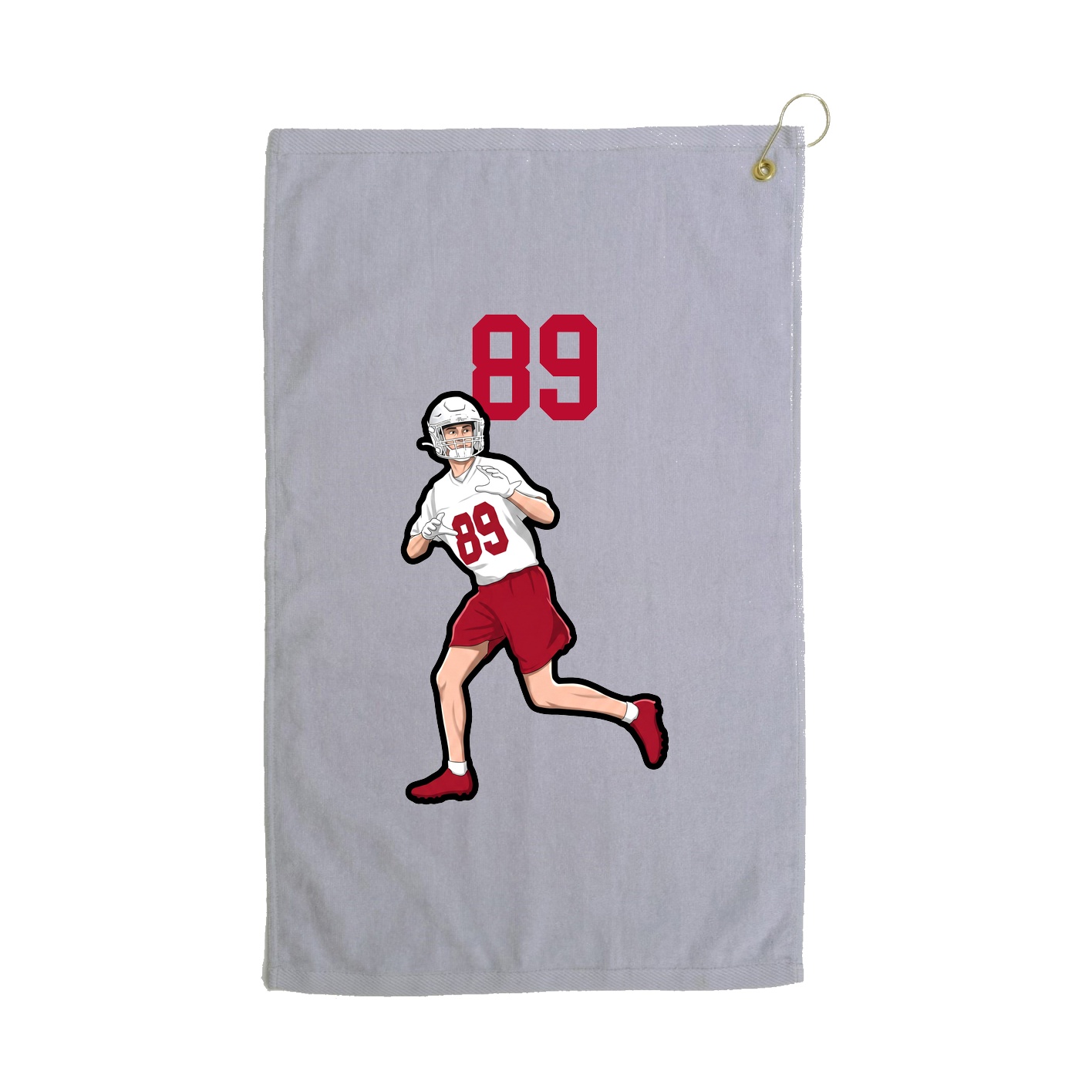 Golf Towel — Number Top in Grey