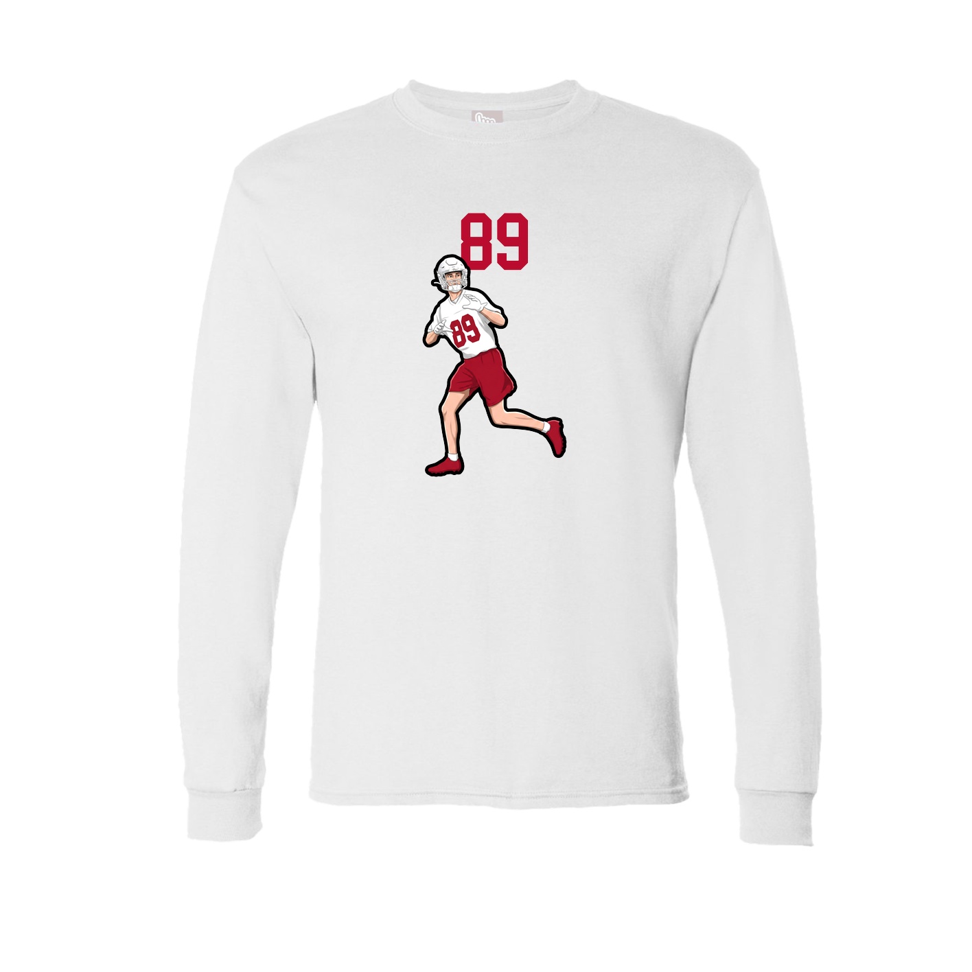 Long Sleeve Tee — Number Top in White
