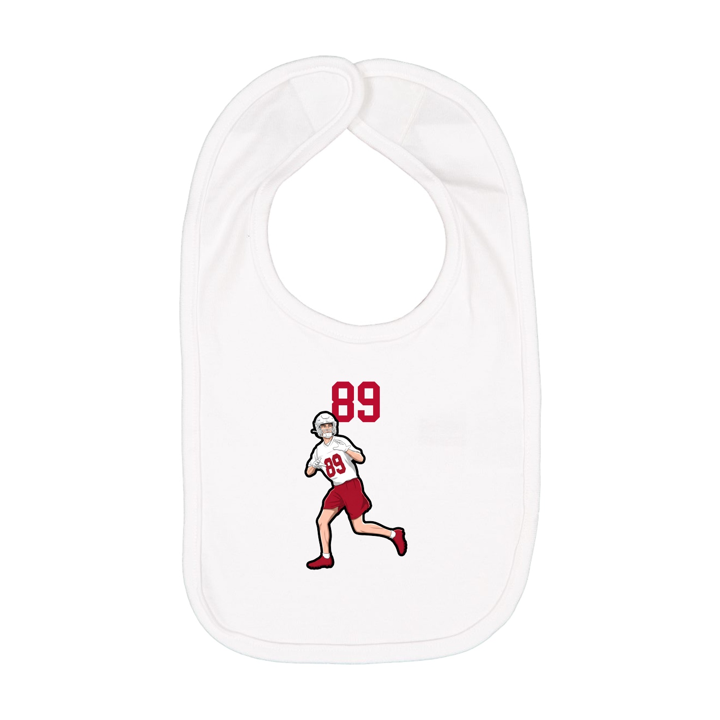 Infant Bib — Number Top in White
