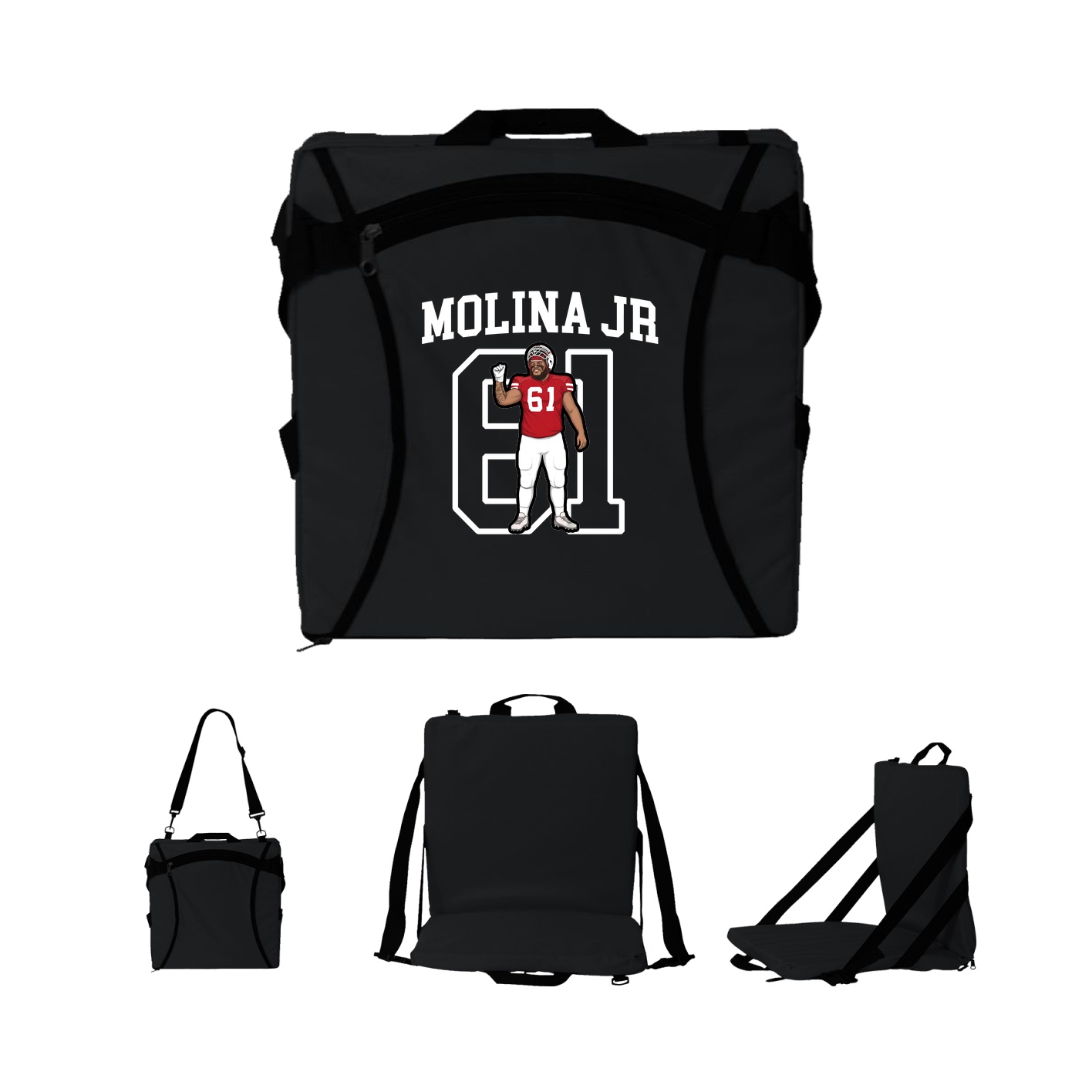 Folding Stadium Seat — Shirsey in Black