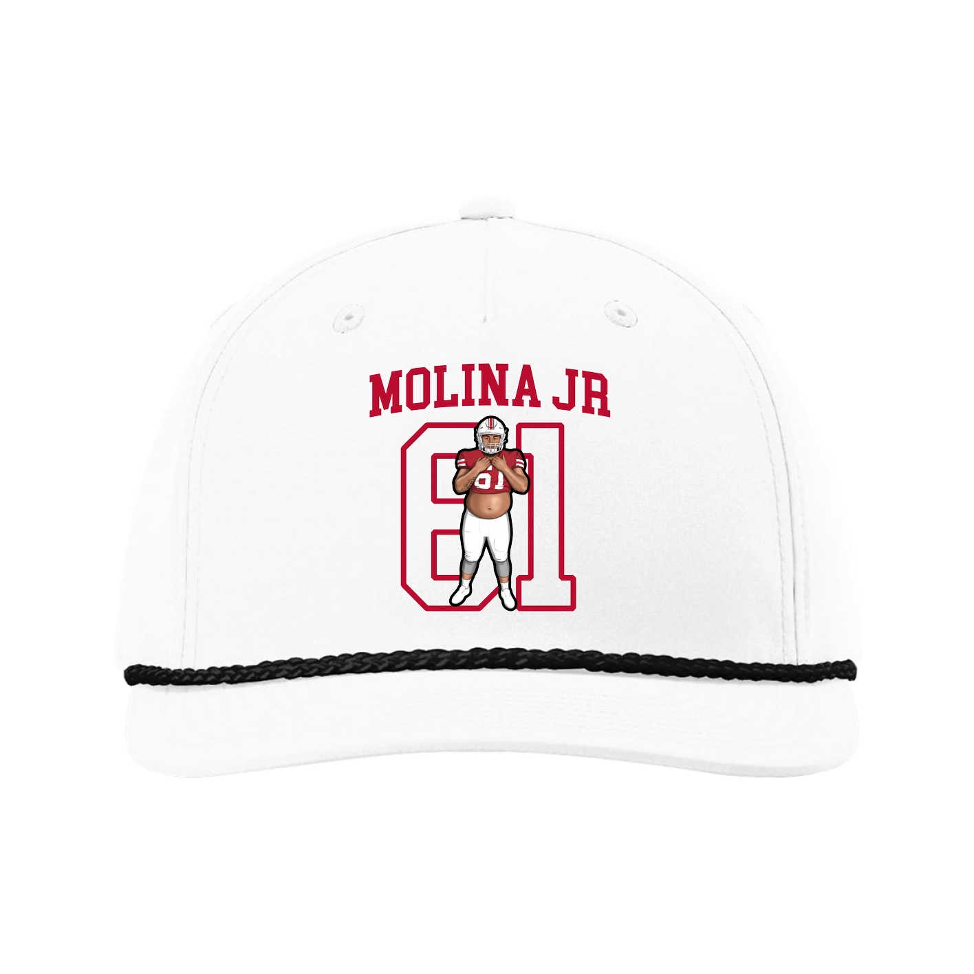 Five-Panel Classic Rope Cap — Shirsey in White