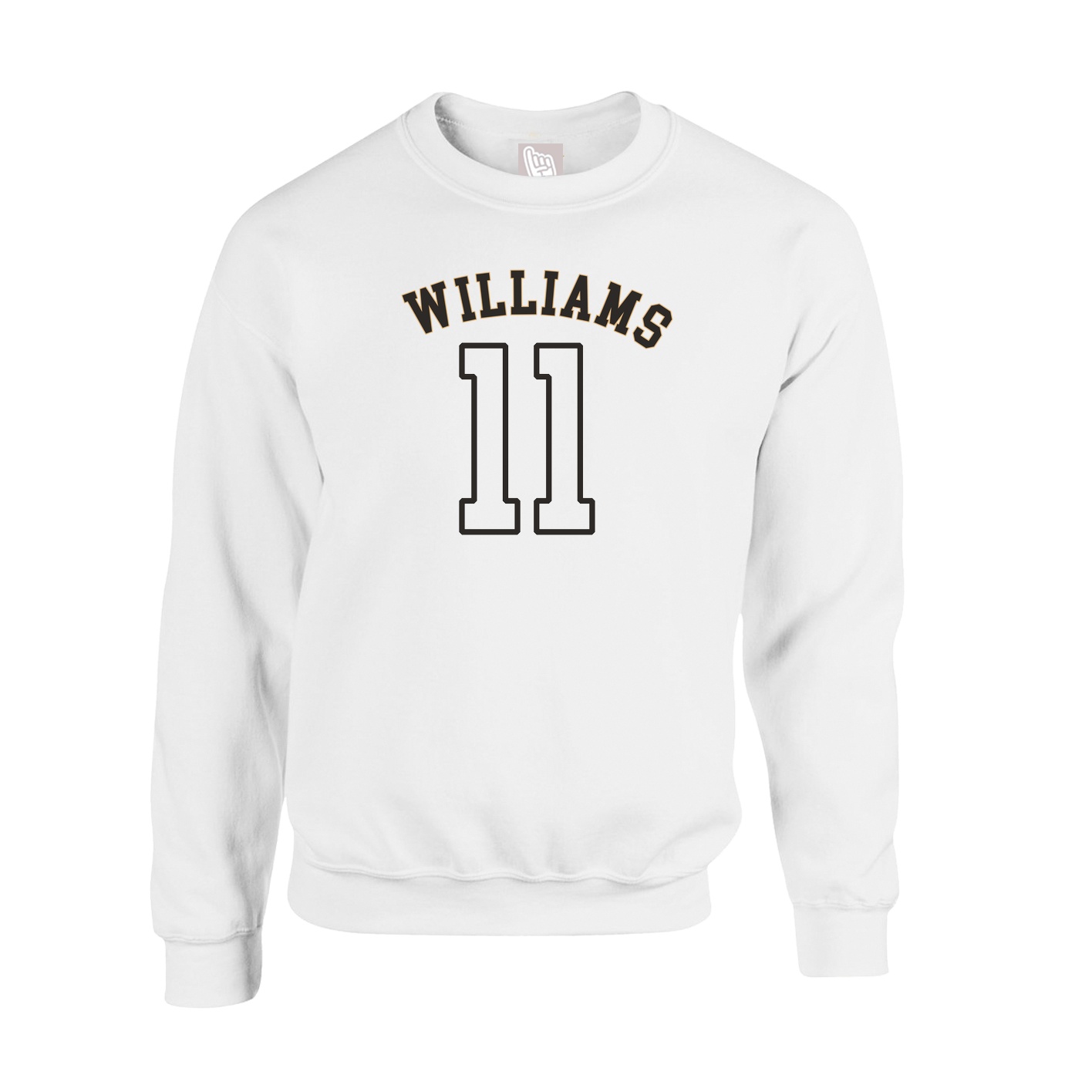 Fleece Crew — Shirsey Arch in White