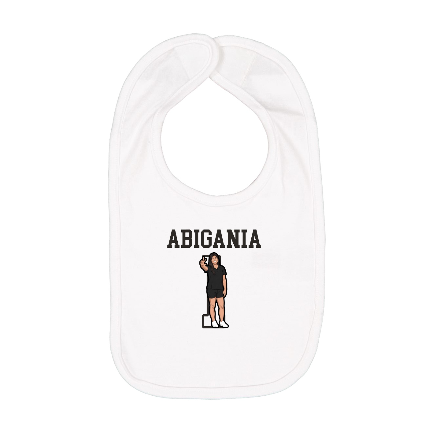 Infant Bib — Shirsey in White