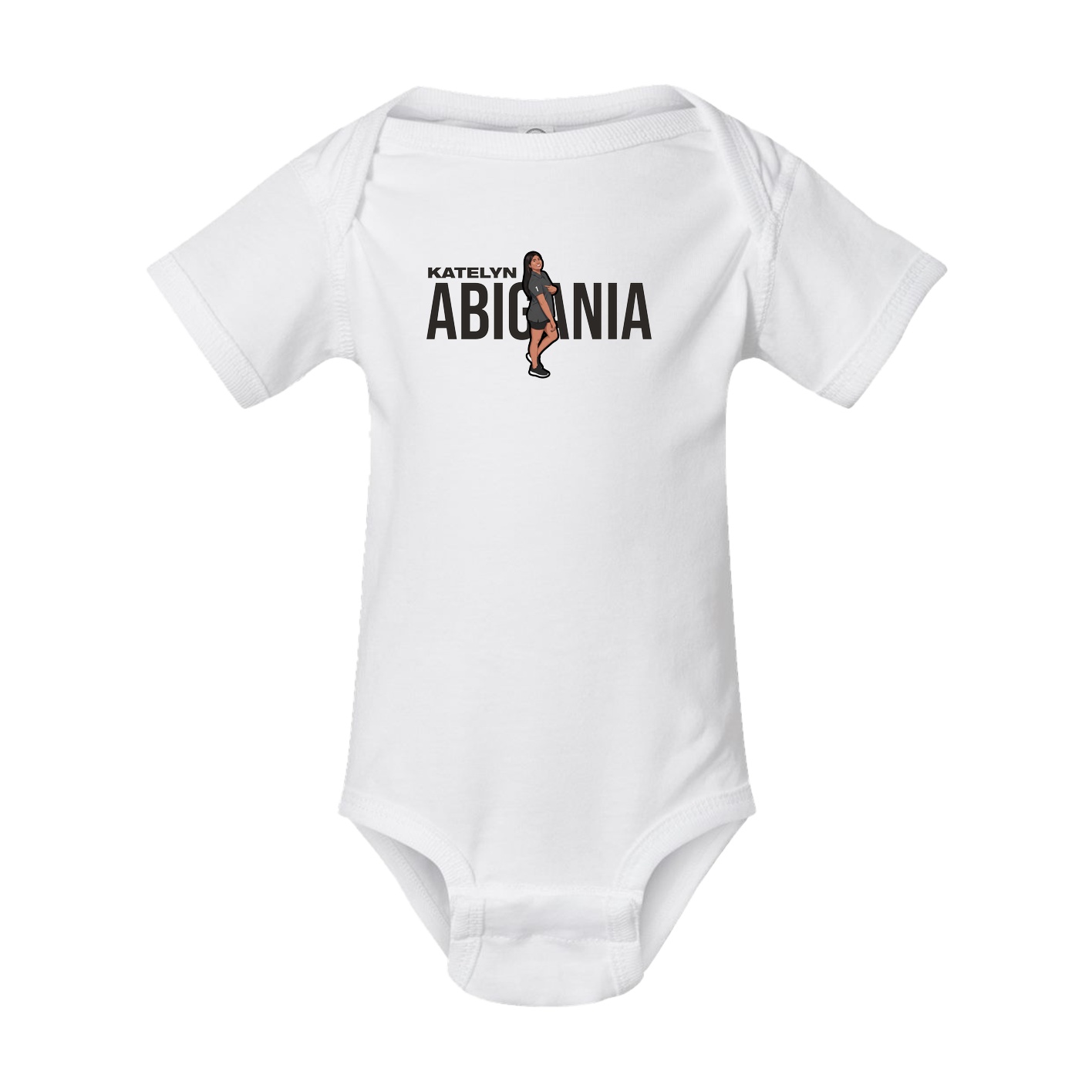 Baby Onesie — Player Name in White
