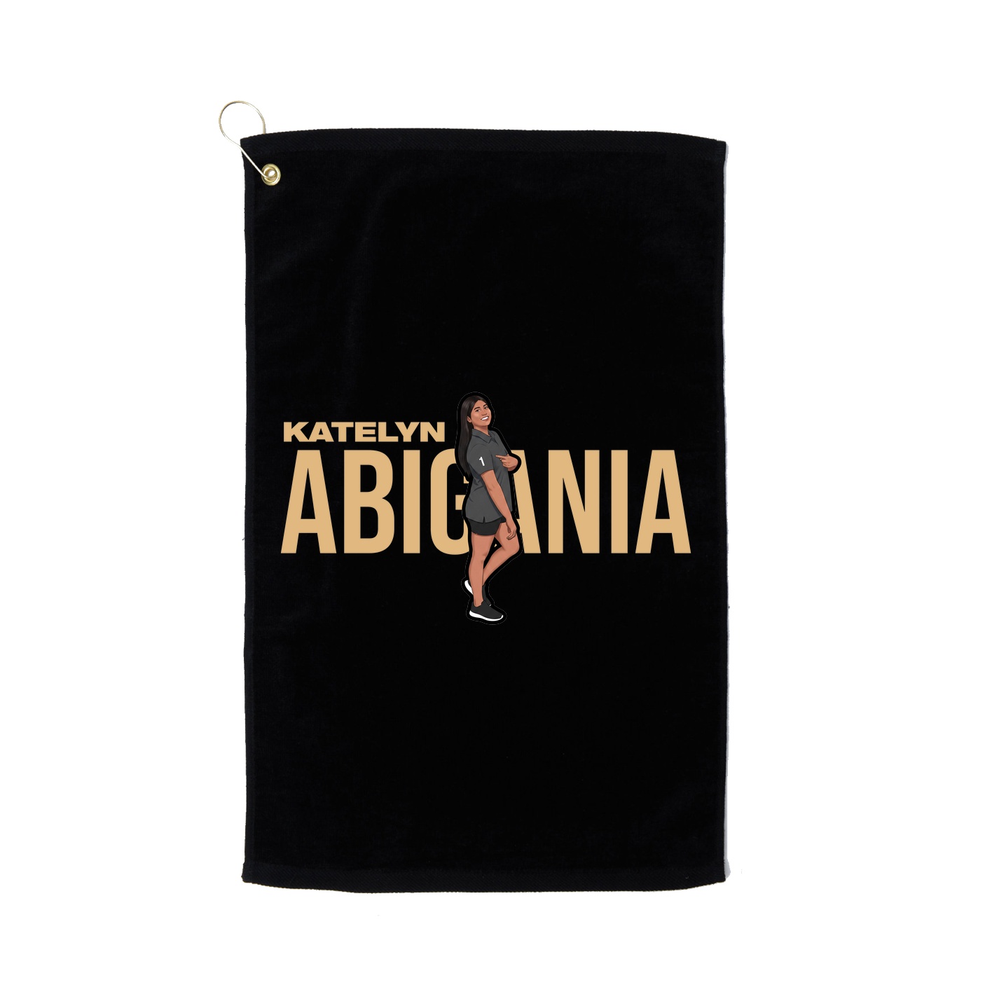 Golf Towel — Player Name in Black