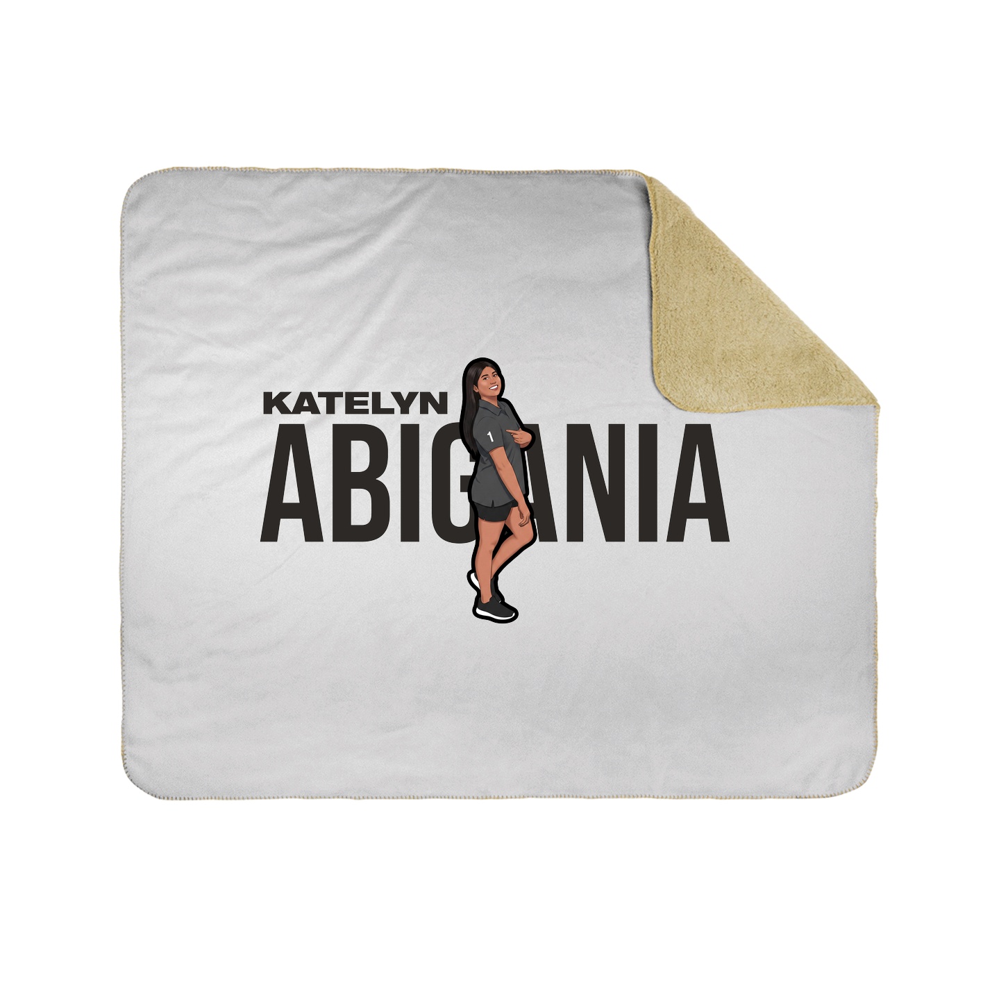Throw Blanket — Player Name in White
