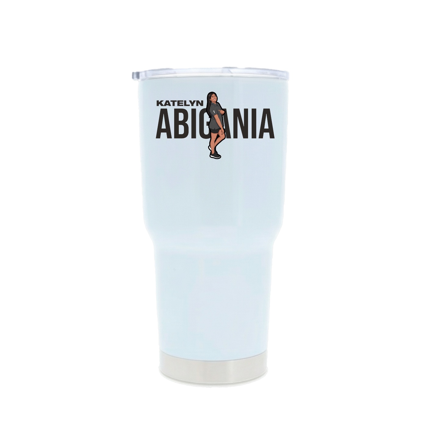 30oz Stainless Steel Tumbler — Player Name in White