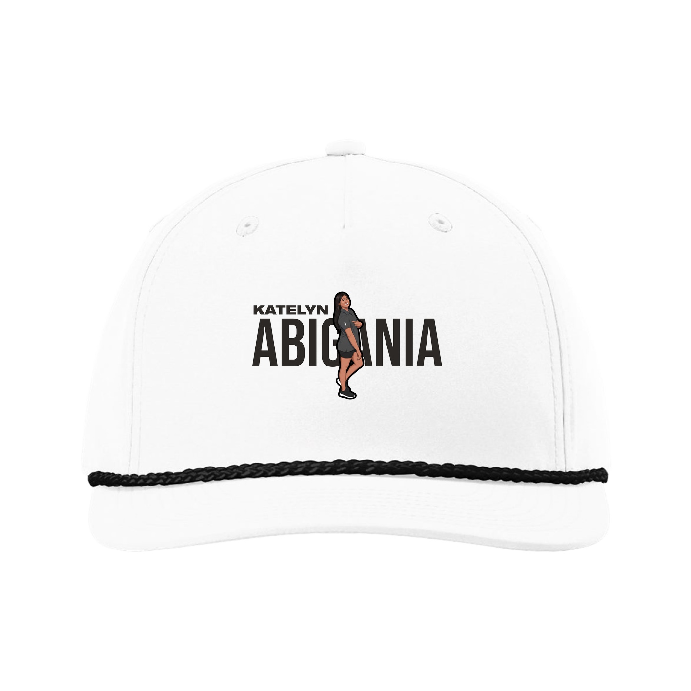 Five-Panel Classic Rope Cap — Player Name in White