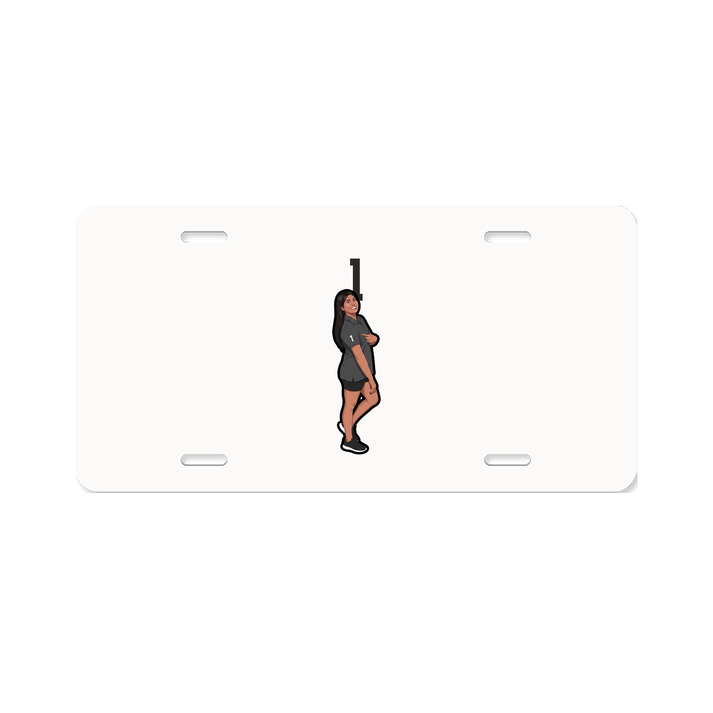 License Plate — Number Top in Classic