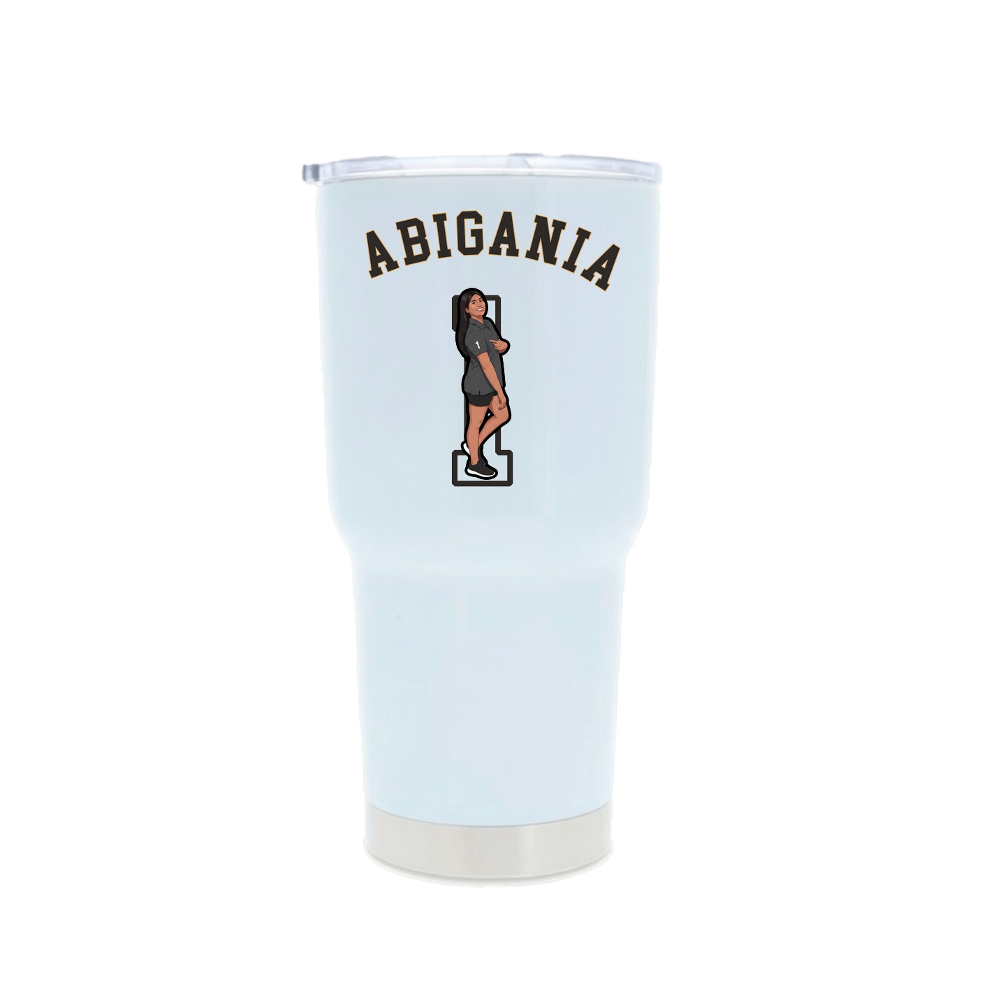 30oz Stainless Steel Tumbler — Shirsey Arch in White